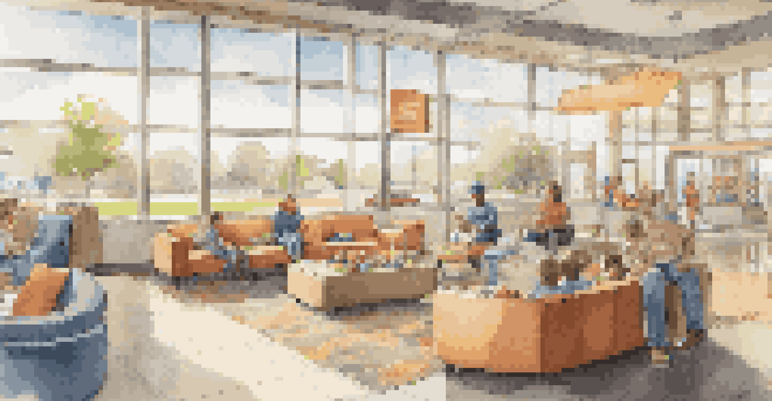 A family lounge in an airport with comfortable seating and children playing in a designated area.