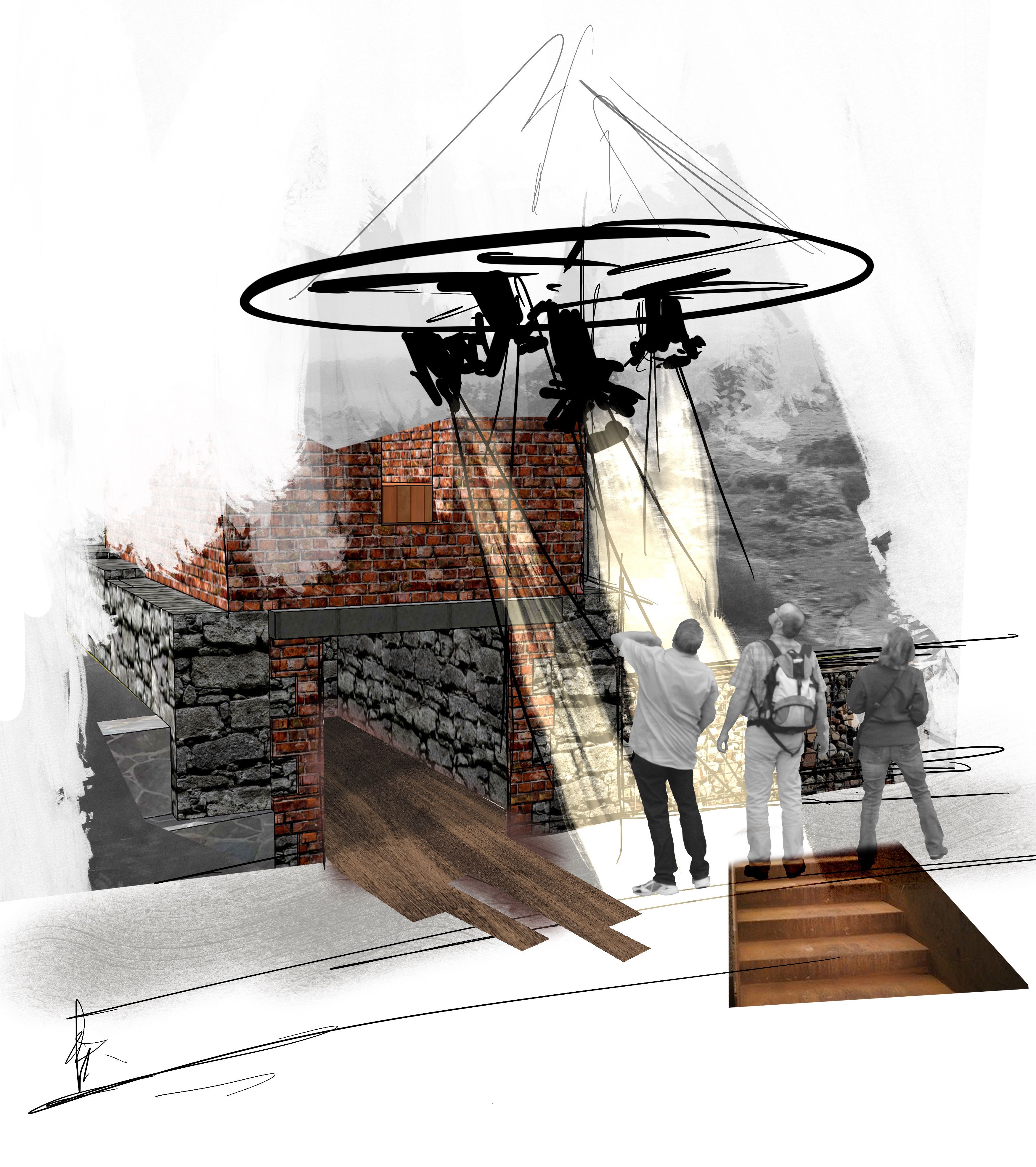 Sketchup and Procreate Collage Visual