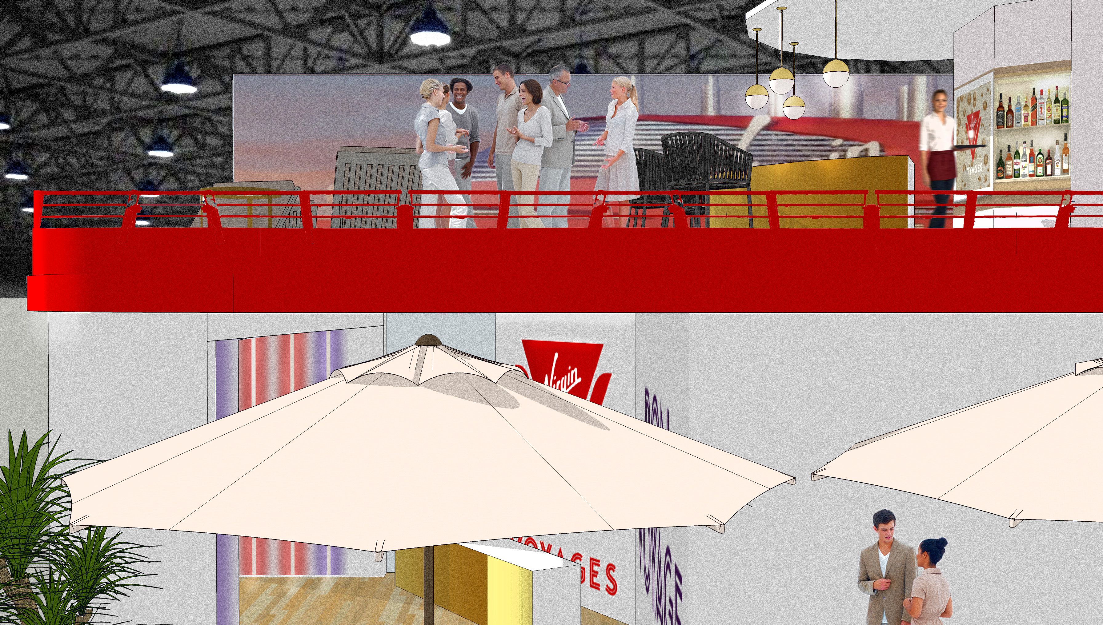  Sketchup model rendered in Photoshop