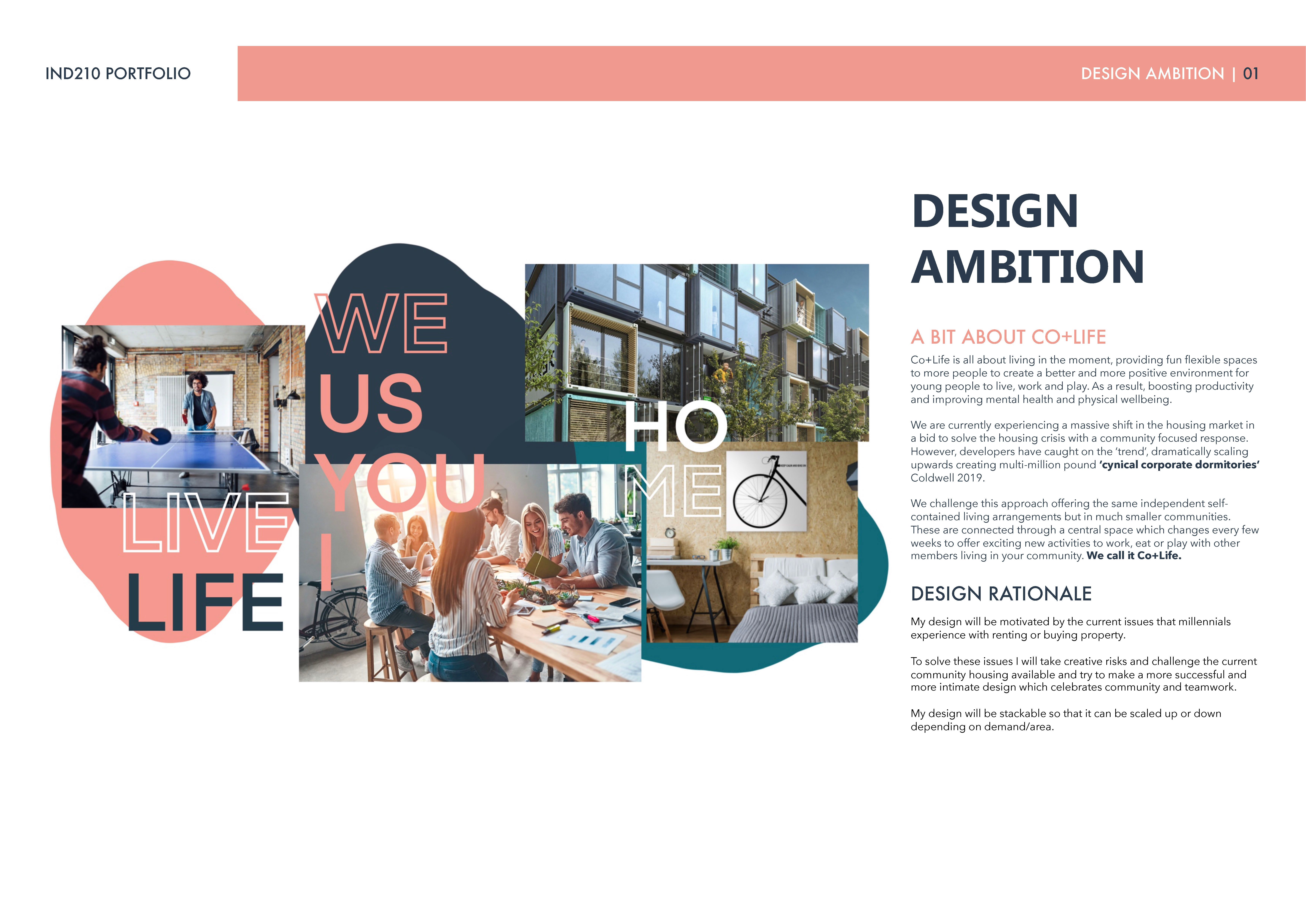 Design Ambition Page from Portfolio