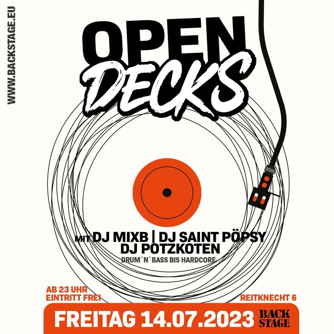 Open Decks - Party poster
