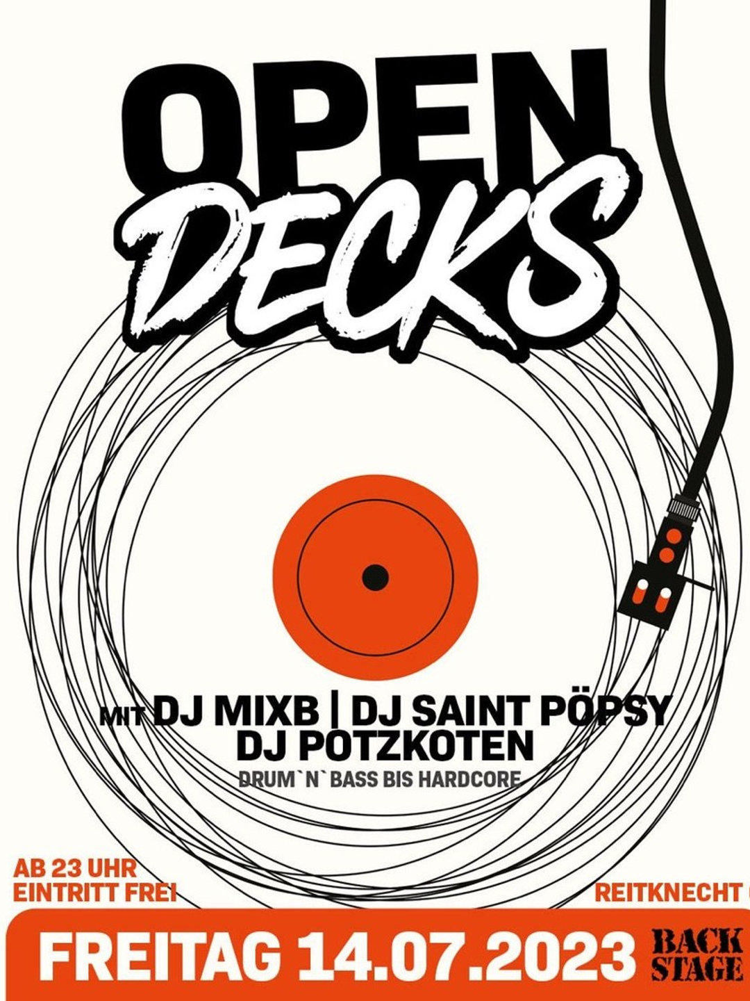 Open Decks - Party poster