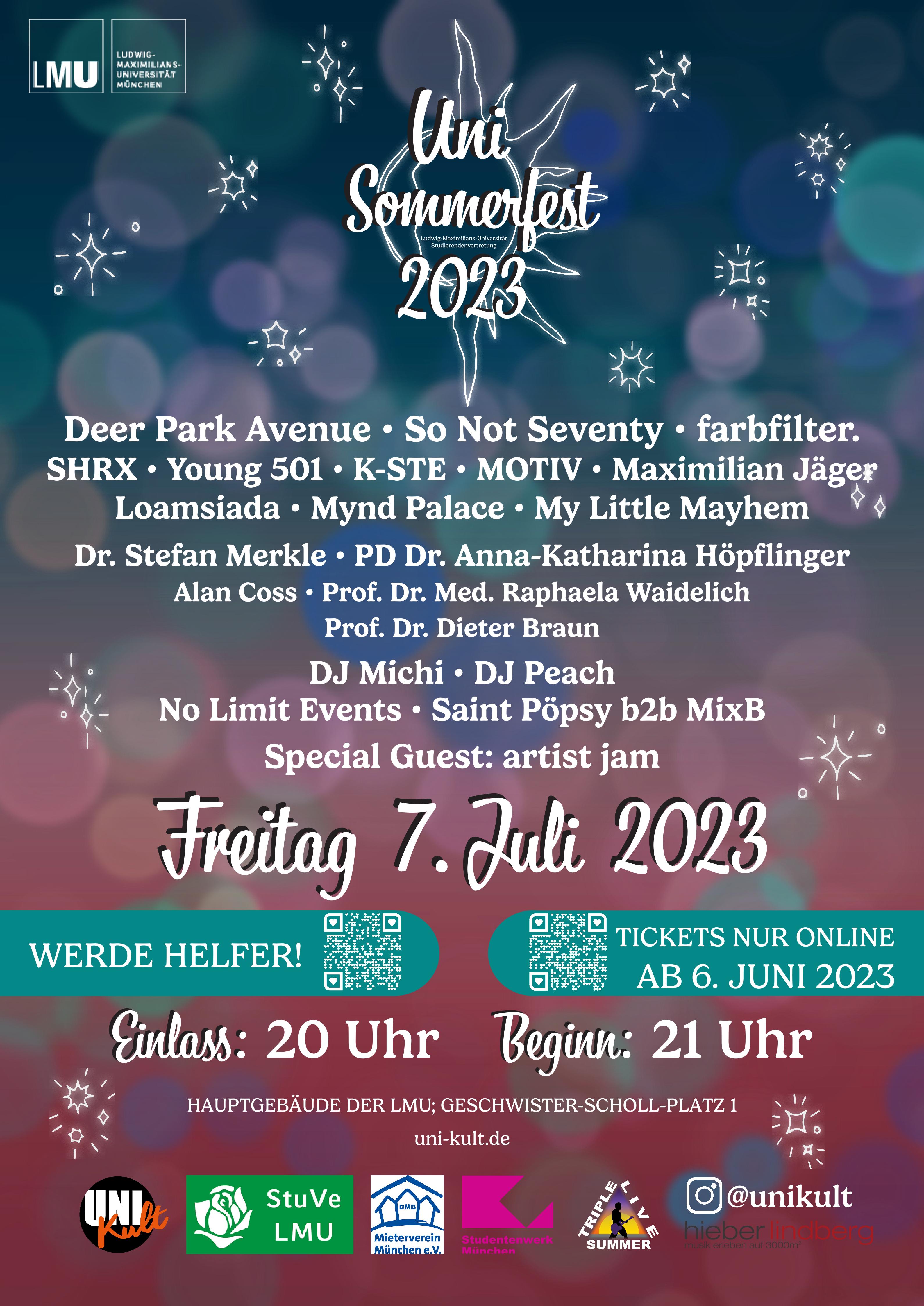LMU Uni Sommerfest 2023 poster