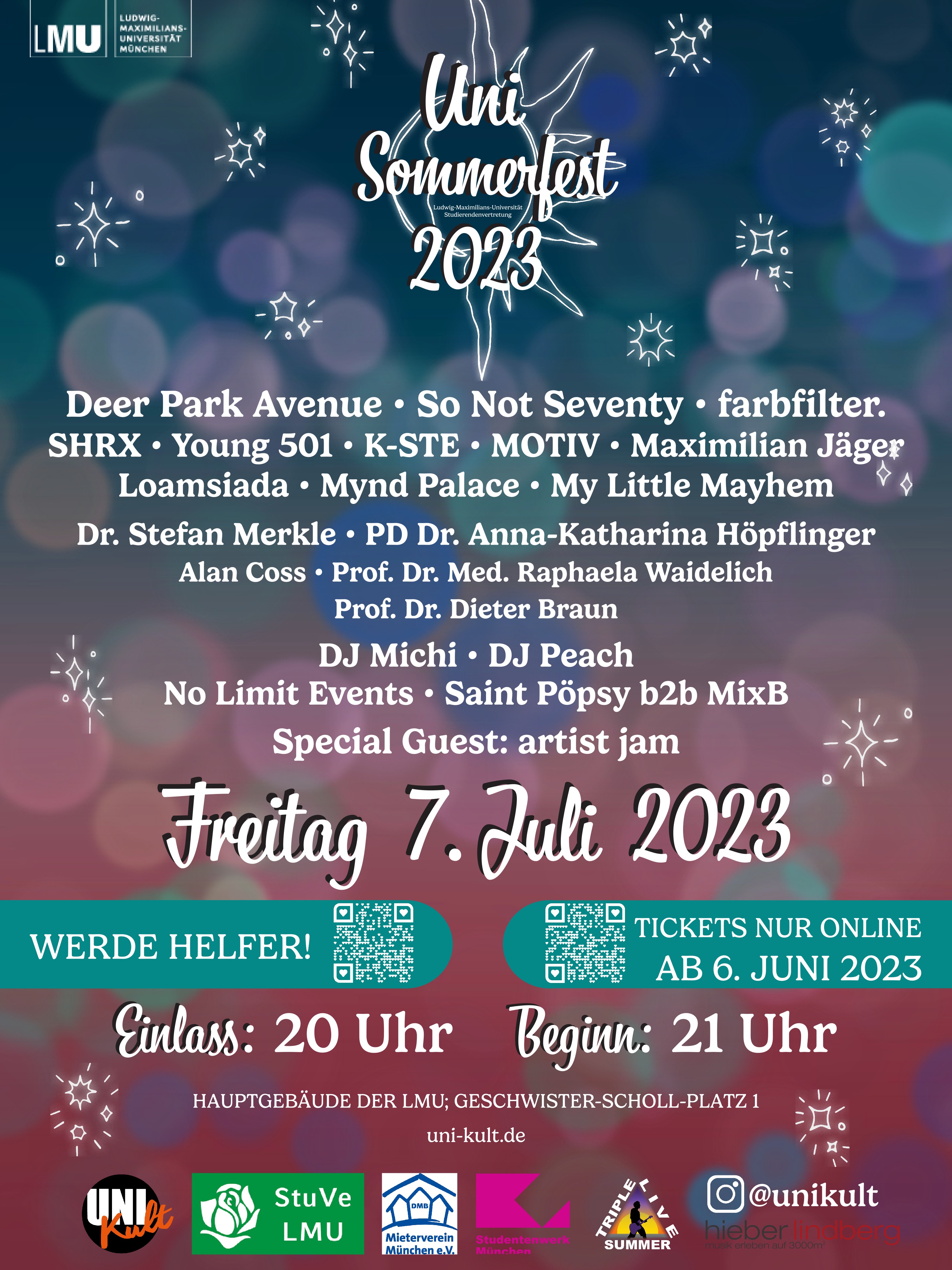 LMU Uni Sommerfest 2023 poster