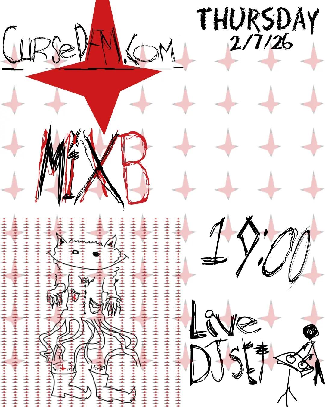 CursedFM w/ MixB poster