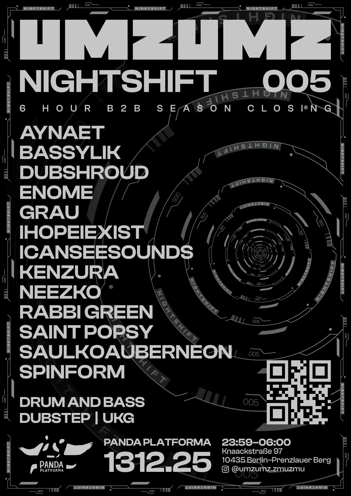UMZUMZ Nightshift 005 Season Closing poster