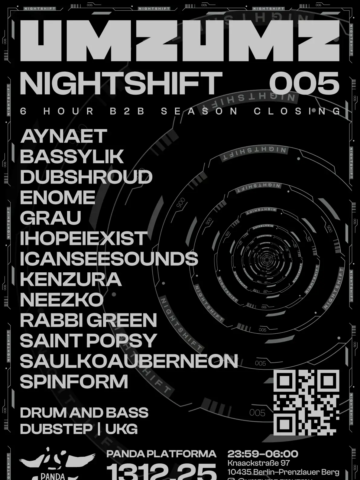 UMZUMZ Nightshift 005 Season Closing poster