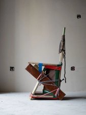 Shangai Trash Chair and Shelf