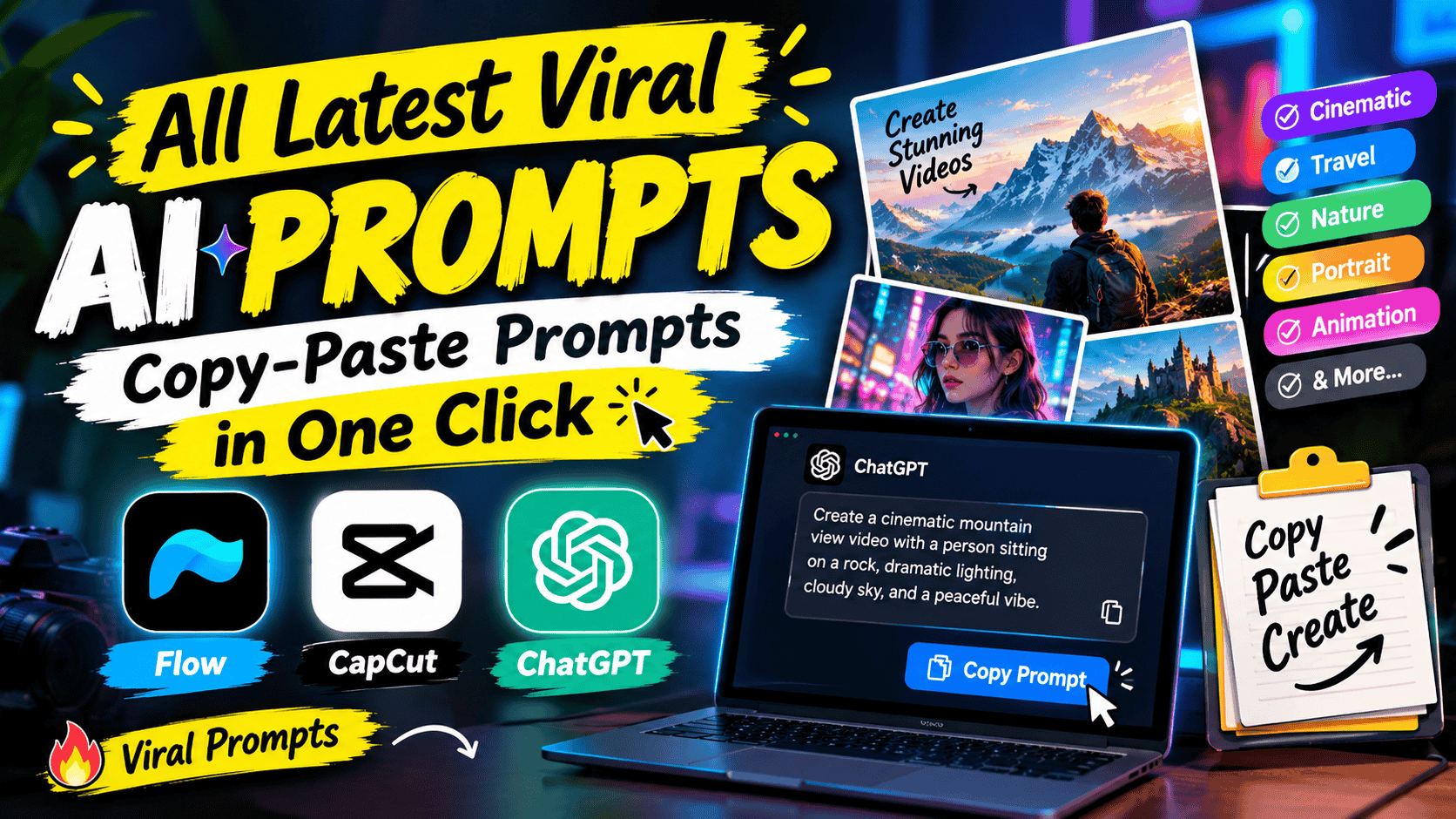 All Latest Viral AI Prompts: Copy-Paste Prompts in One Click
