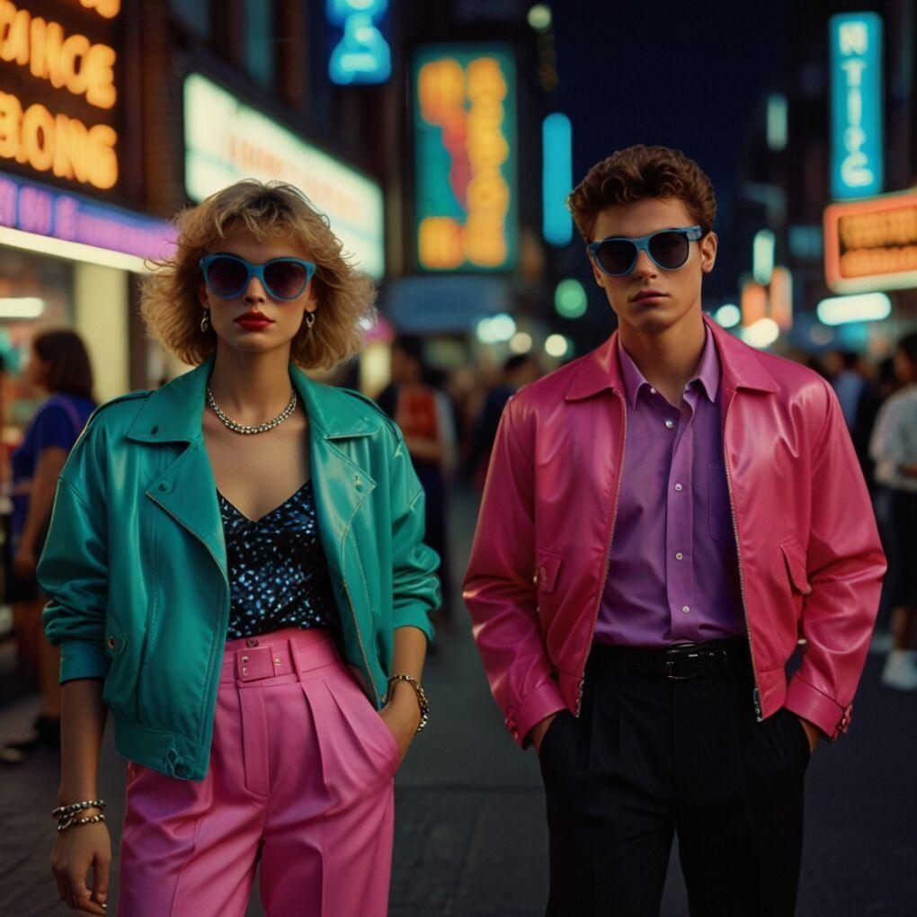 80s AI Portrait Prompt #1 – Neon Synthwave Portrait