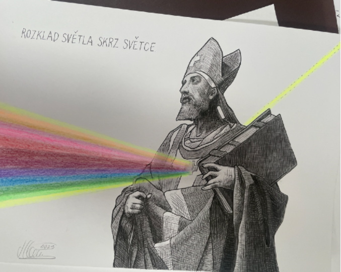 Rozklad světla skrz světce