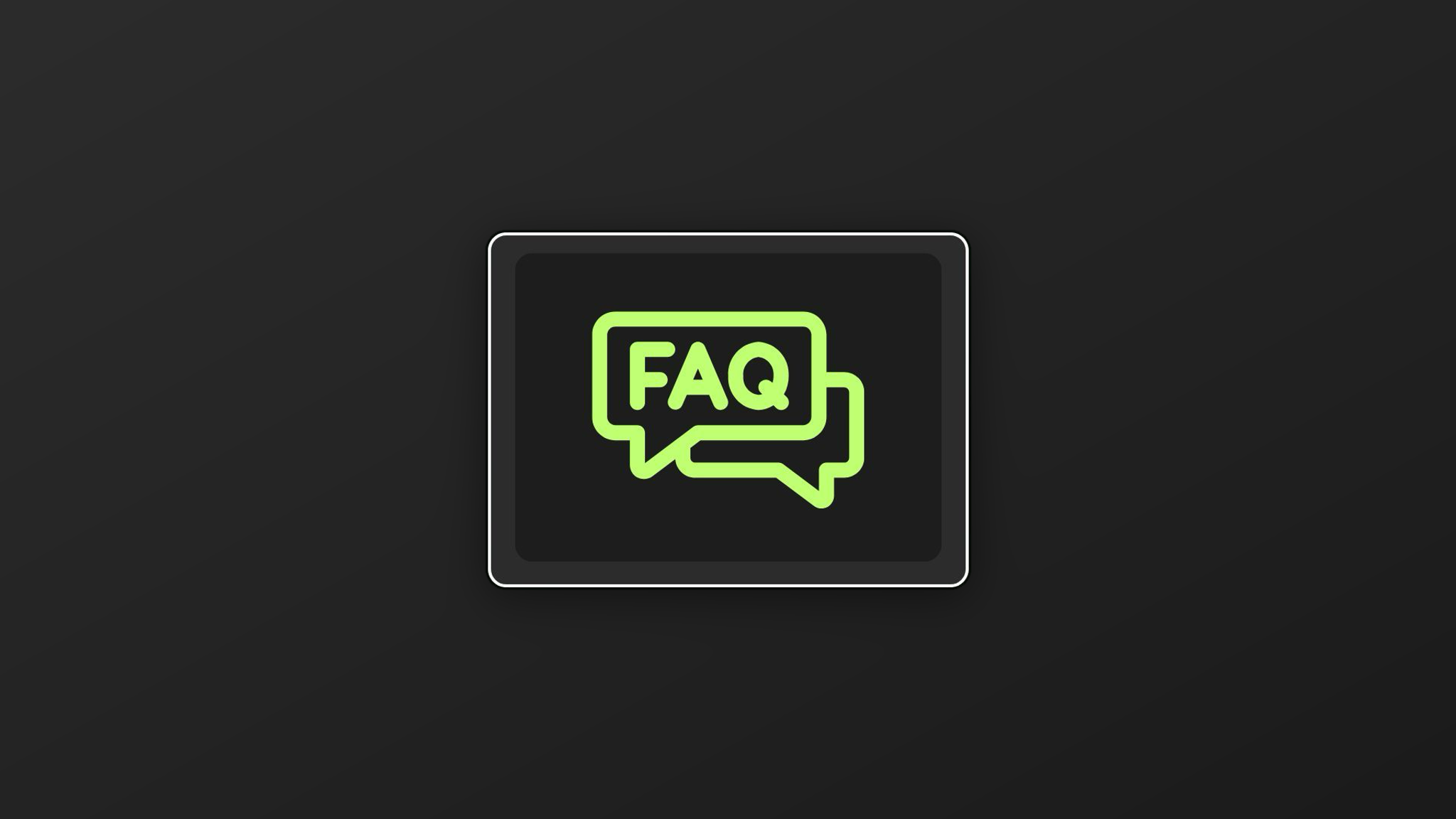 FAQ-icoon met twee tekstballonnen