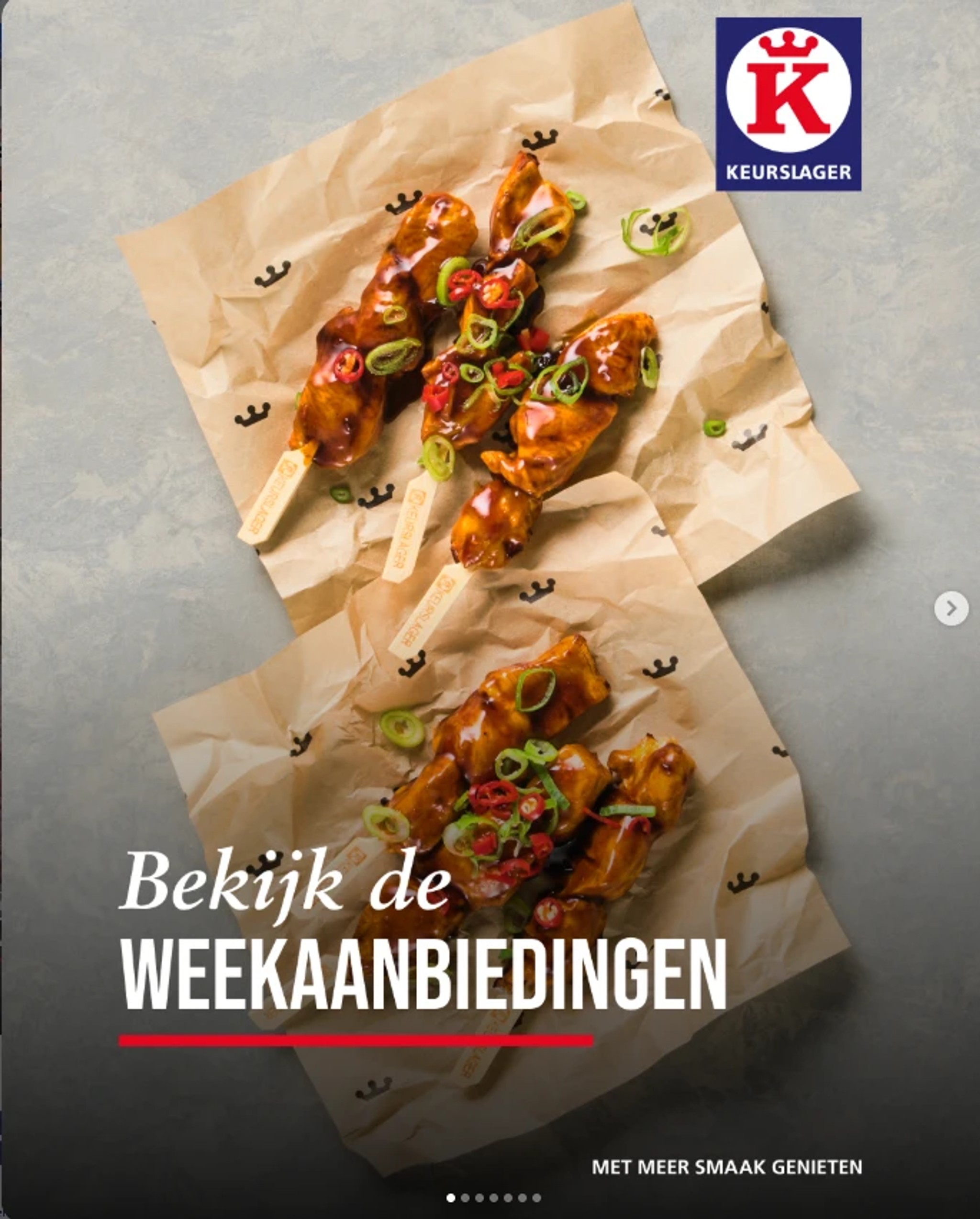 Social post van de Keurslager met de weekaanbiedingen