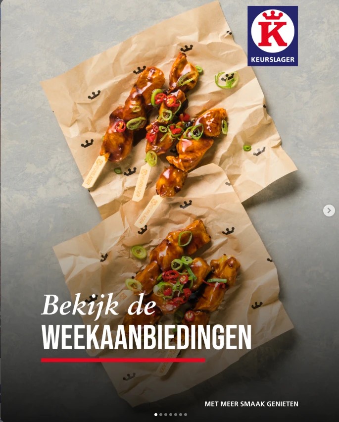 Social post van de Keurslager met de weekaanbiedingen