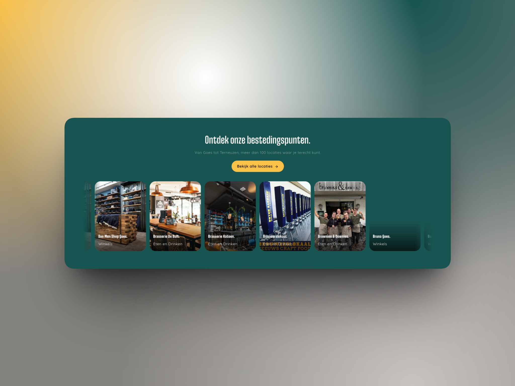 De bestedingspunten sectie van de Zeeuwstegoed webshop
