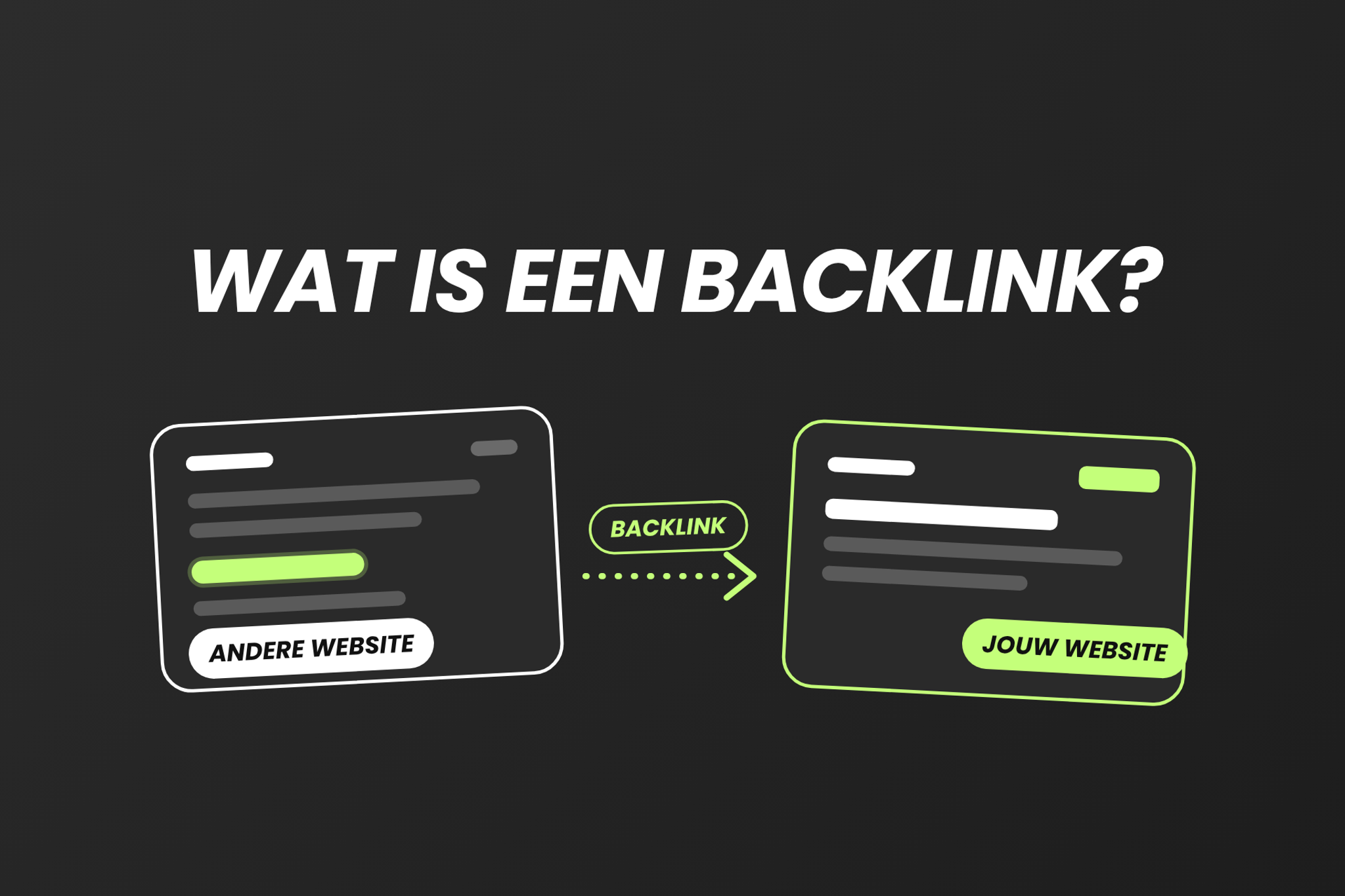 Wat is een backlink: een andere website verwijst met een link naar jouw website