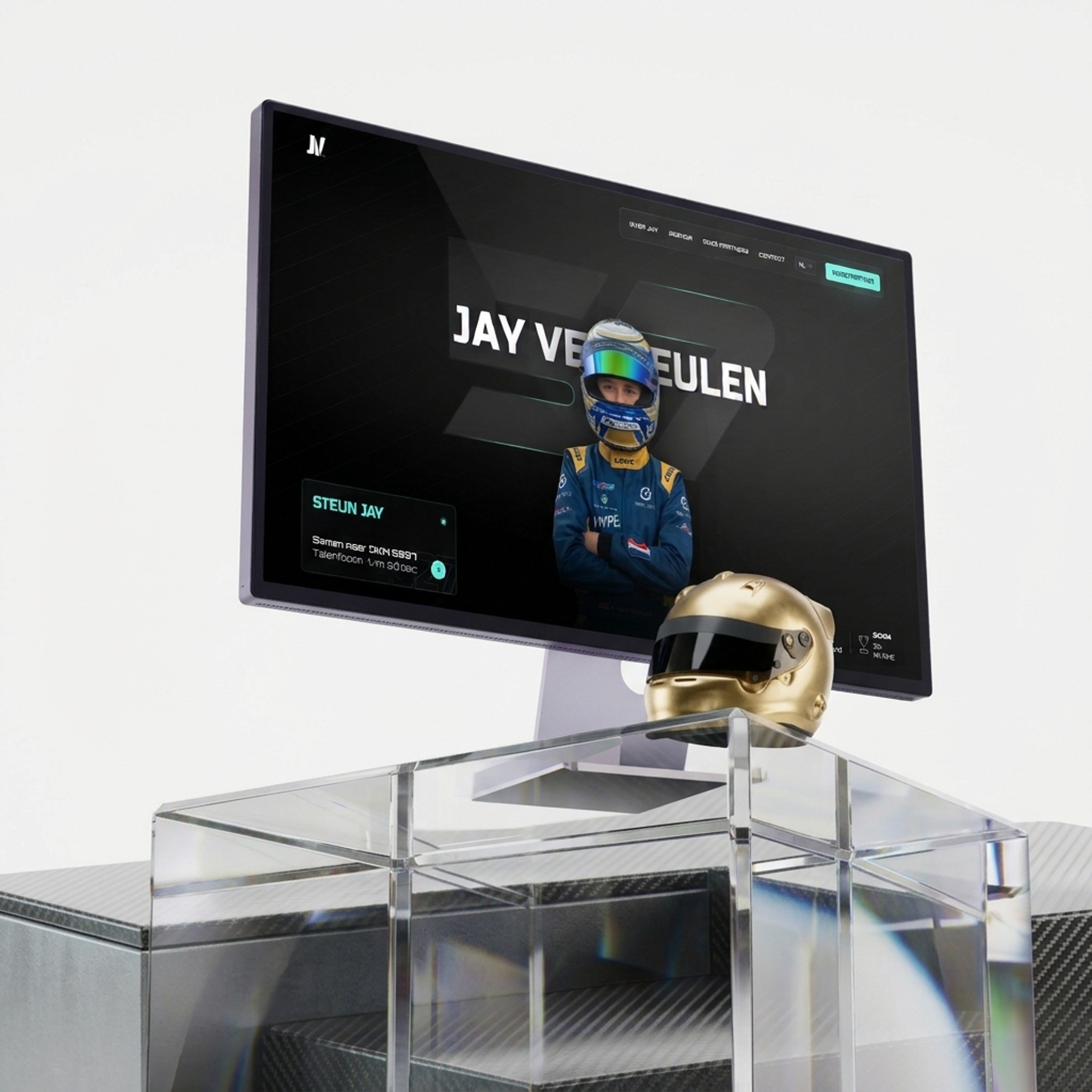 Website van Jay Vermeulen op een telefoon, met de oproep om partner te worden