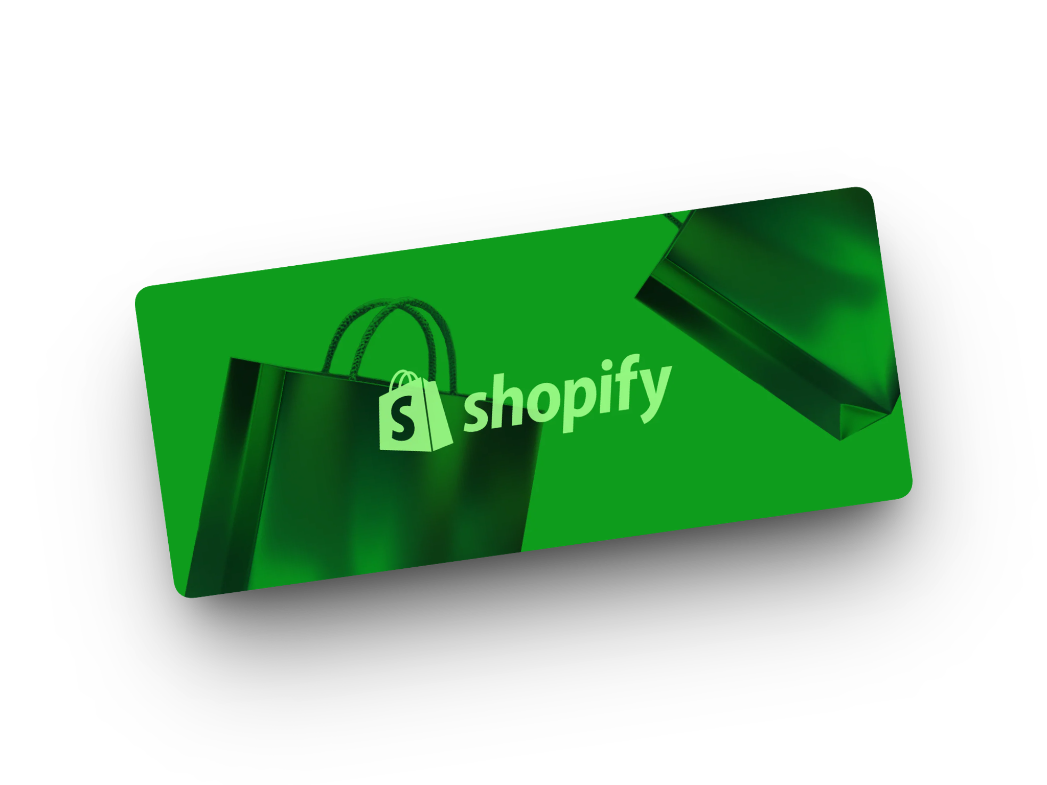 Shopify-logo met groene boodschappentassen