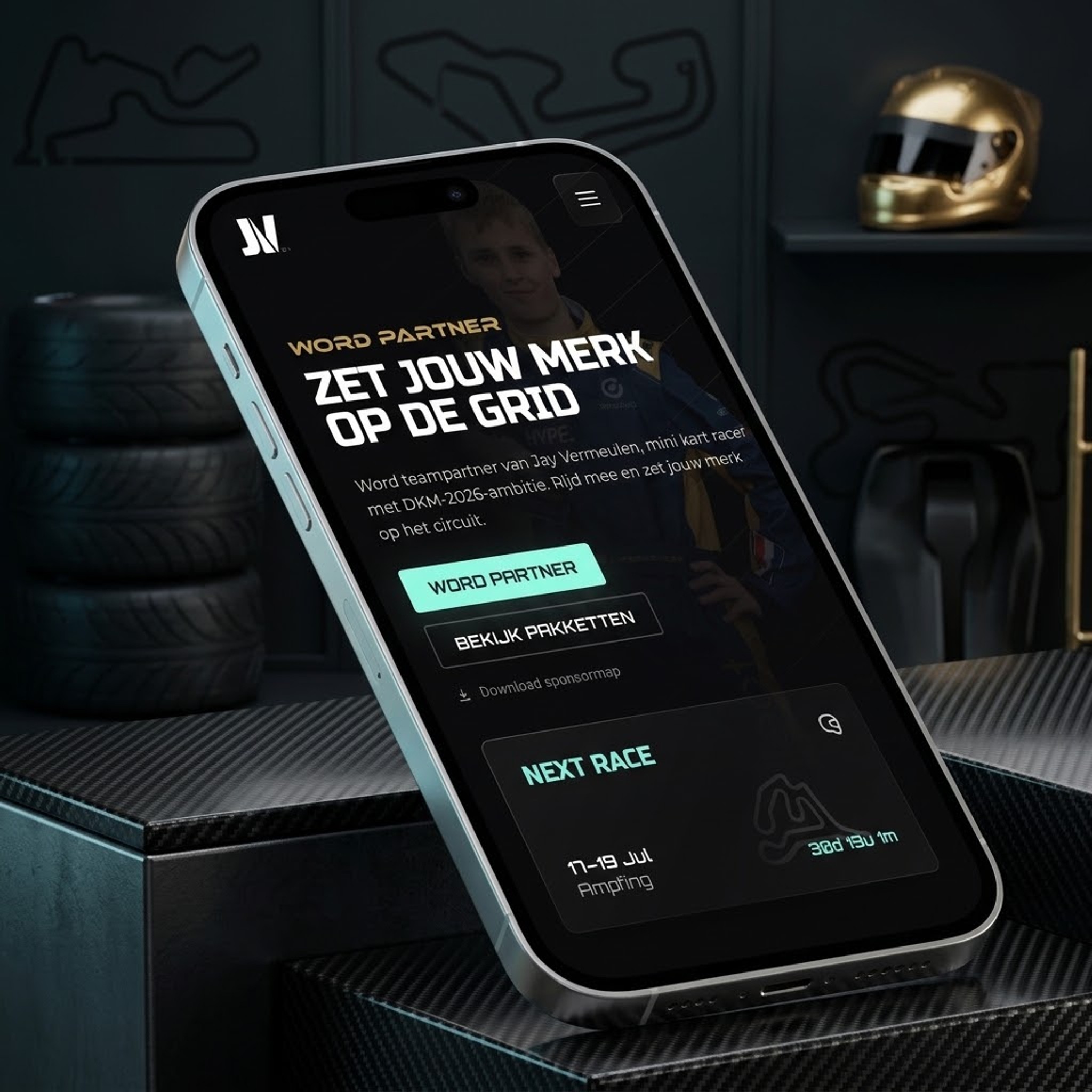 Mobiele website van Jay Vermeulen