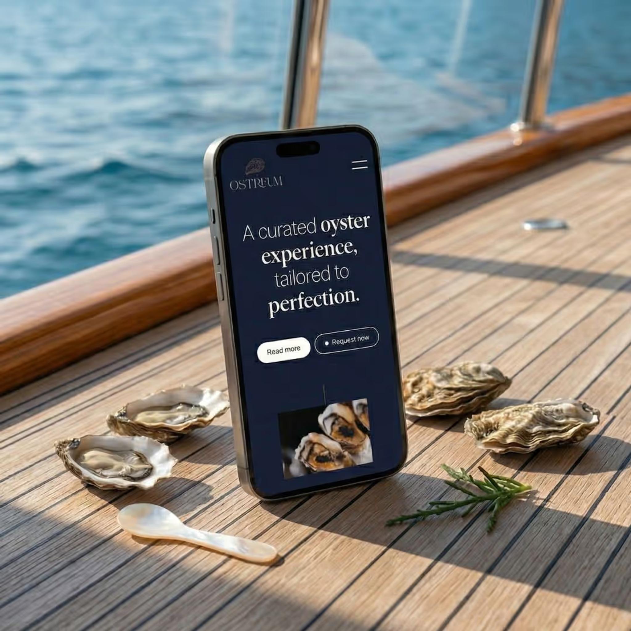 Mobielvriendelijke website van Ostreum ontworpen door HYPE Agency