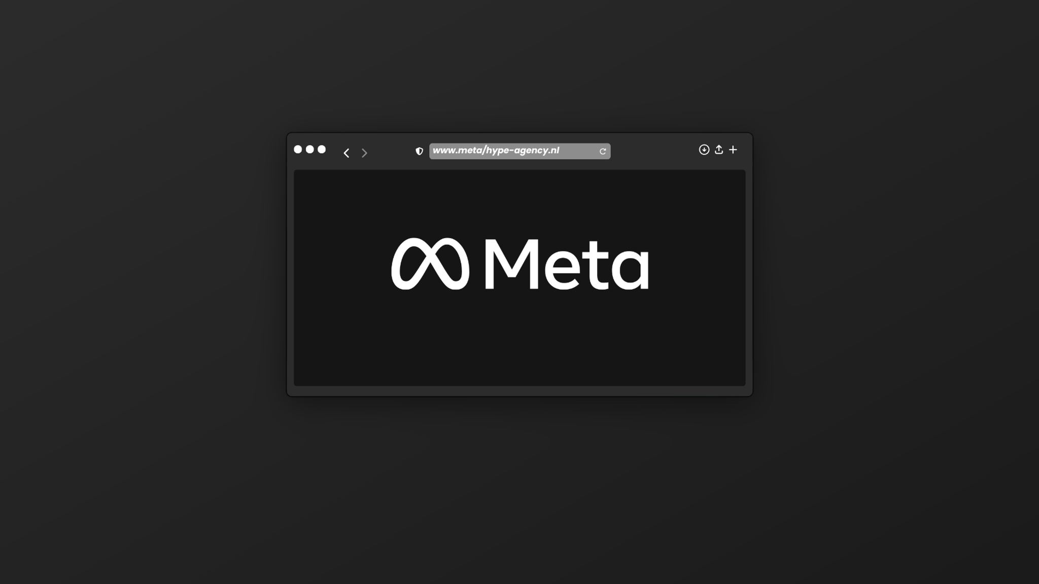 Meta logo in een browservenster bij het artikel waarom Meta zo belangrijk is voor adverteerders