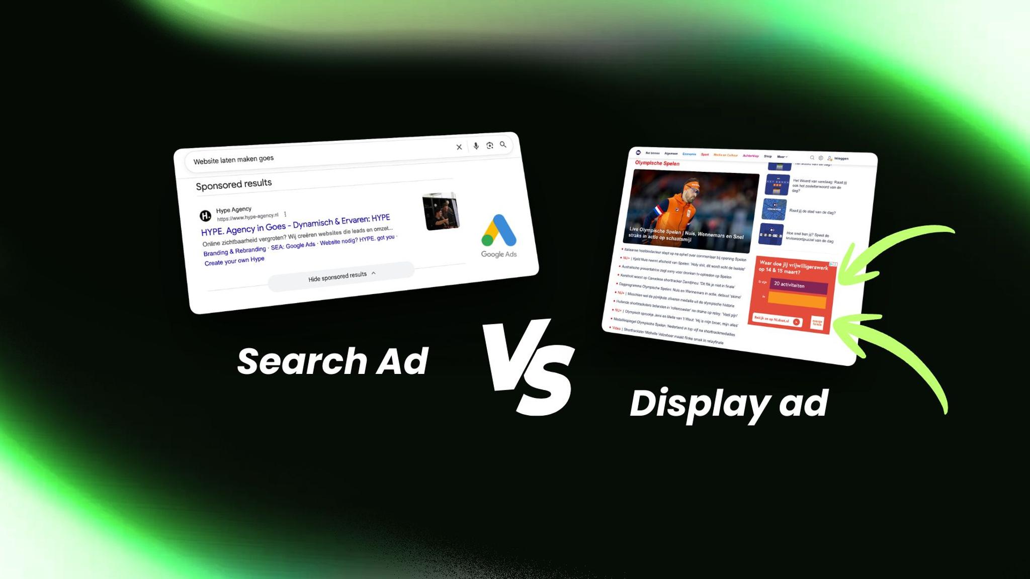 Het verschil tussen Search ads en Display ads in Google Ads