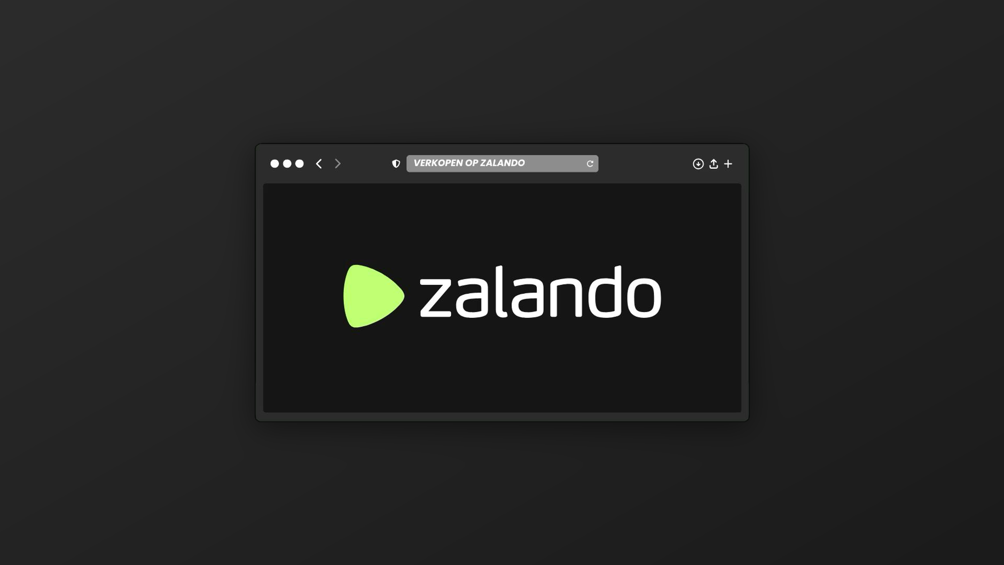 Visual van Zalando in een webbrowser