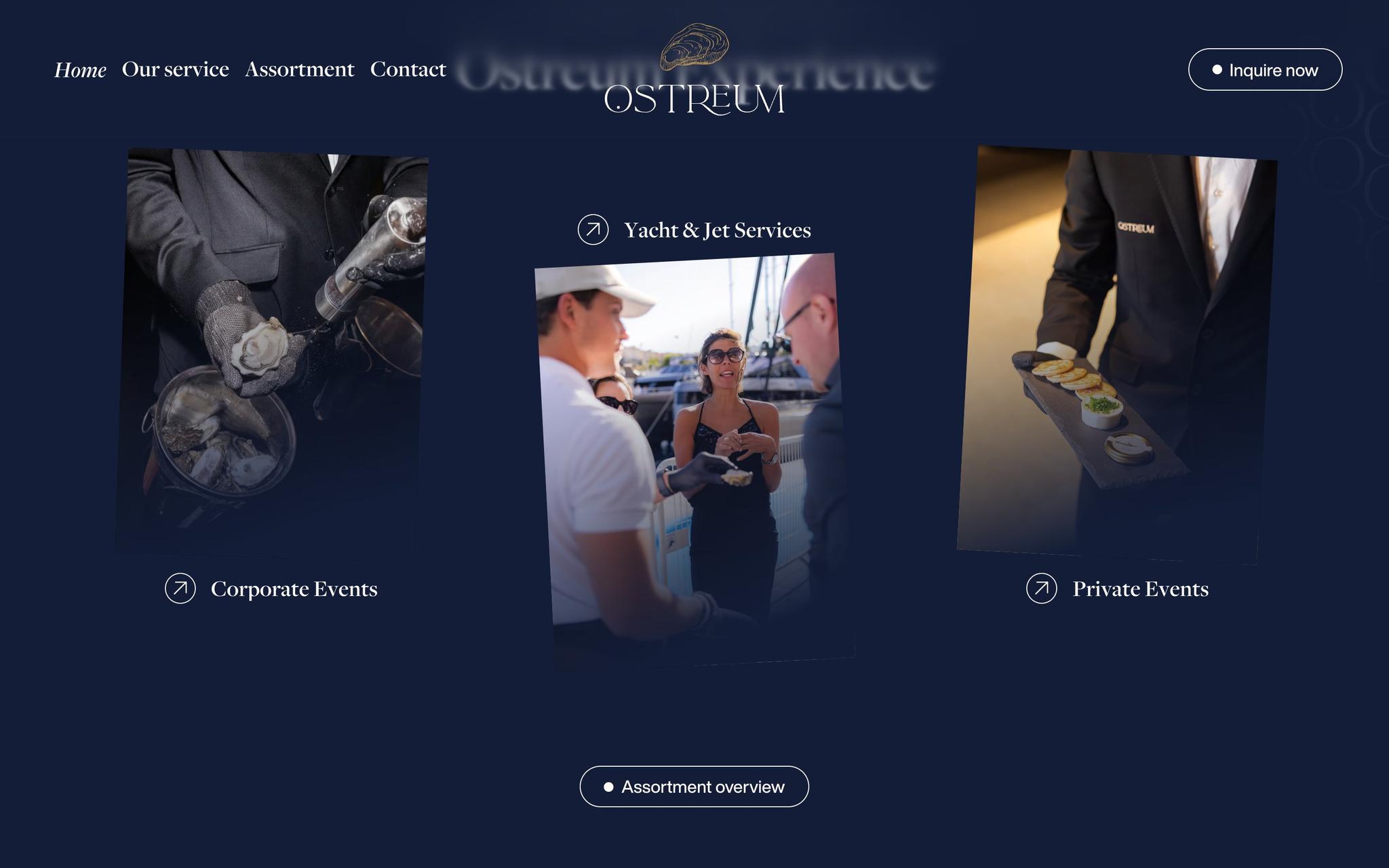 Onderdeel van de homepage van Ostreum