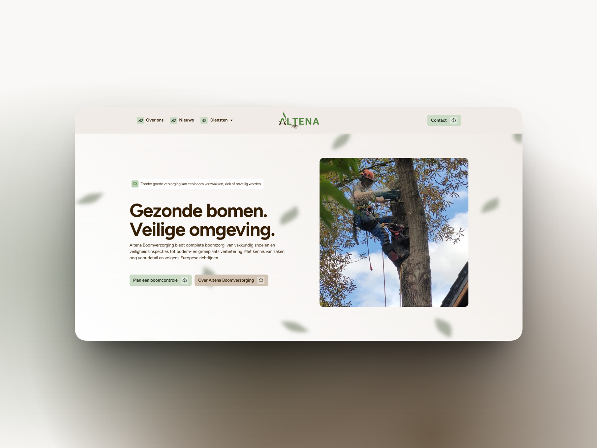 De AI website van Altena Boomverzorging gemaakt door HYPE Agency