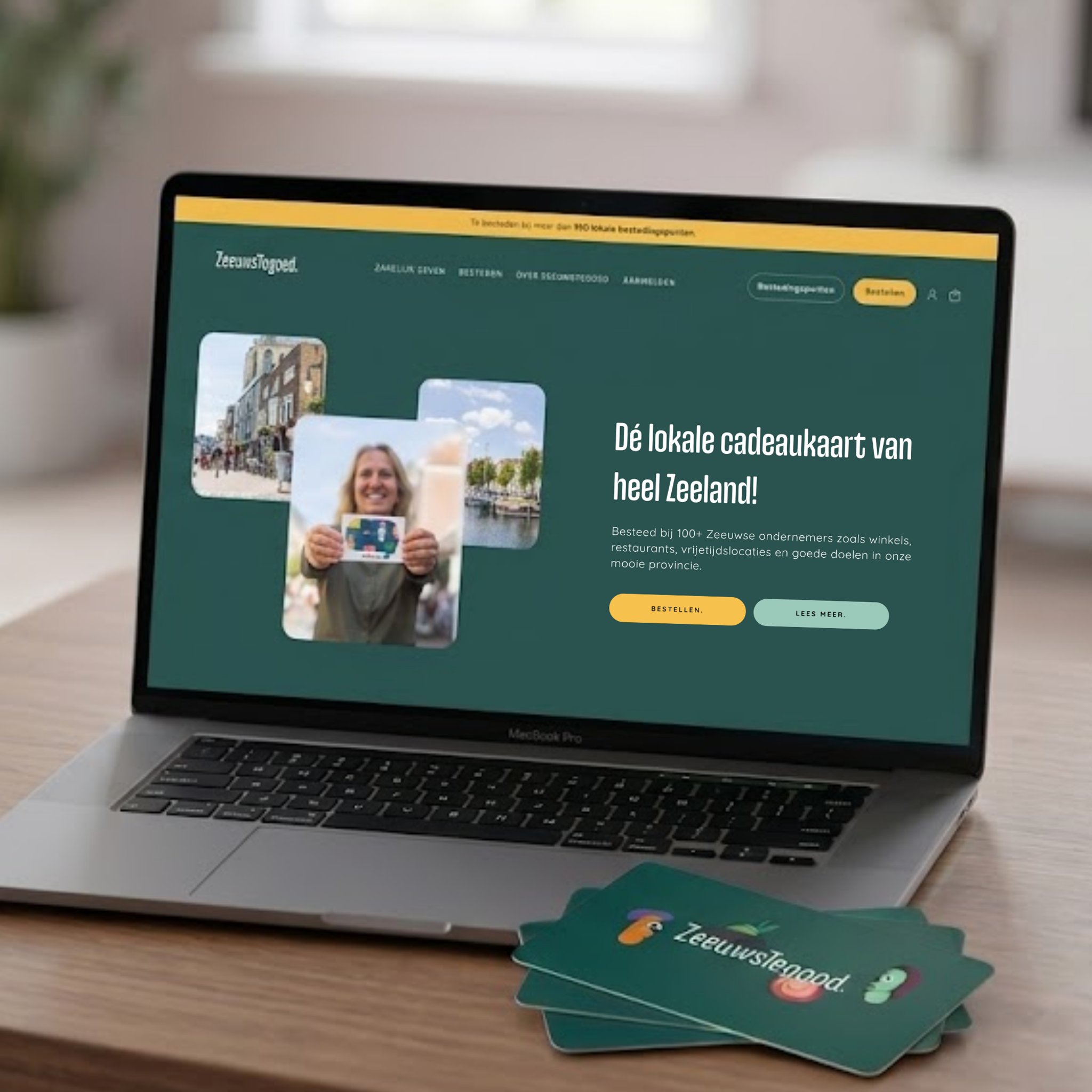 Zeeuwstegoed webshop op computer