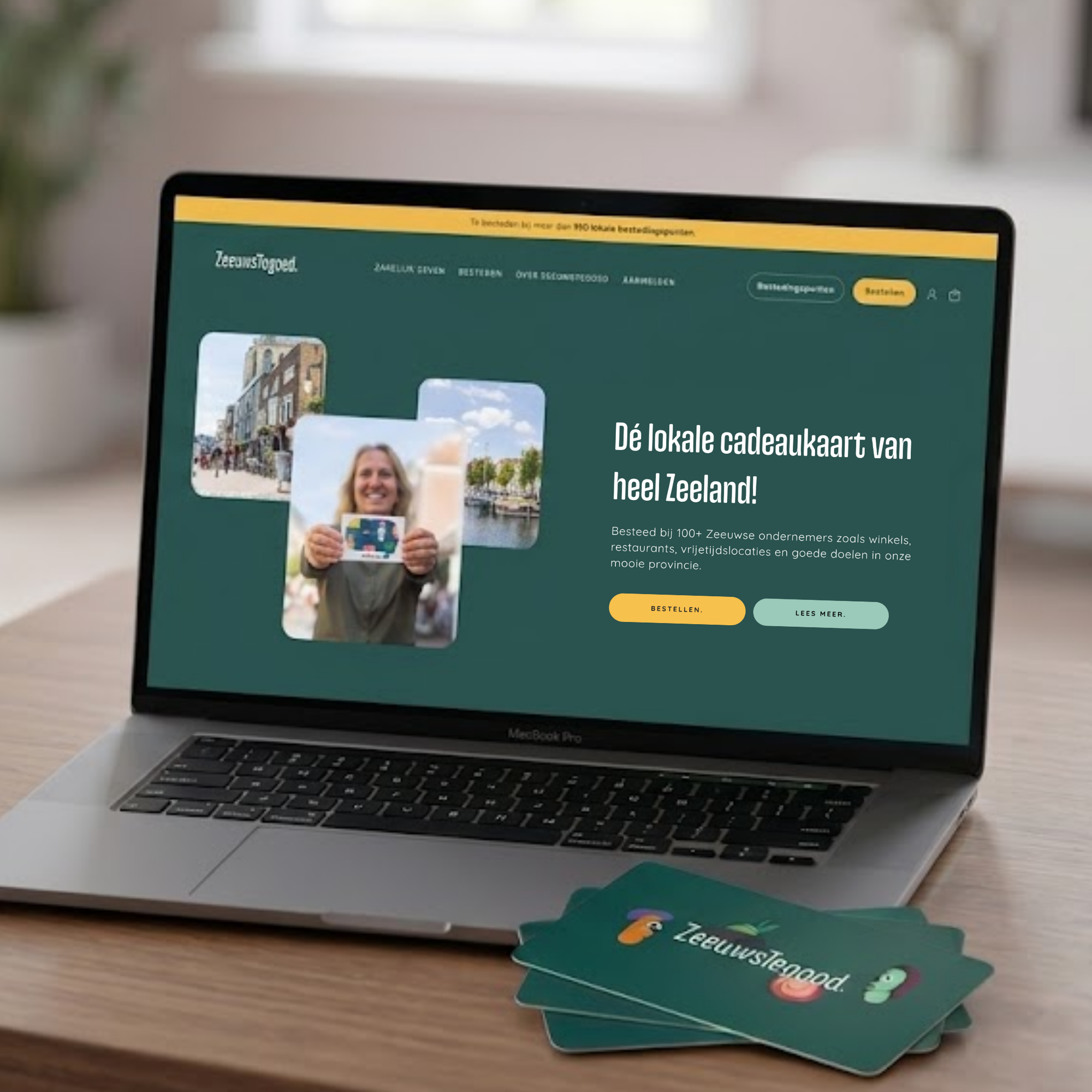Zeeuwstegoed webshop op computer