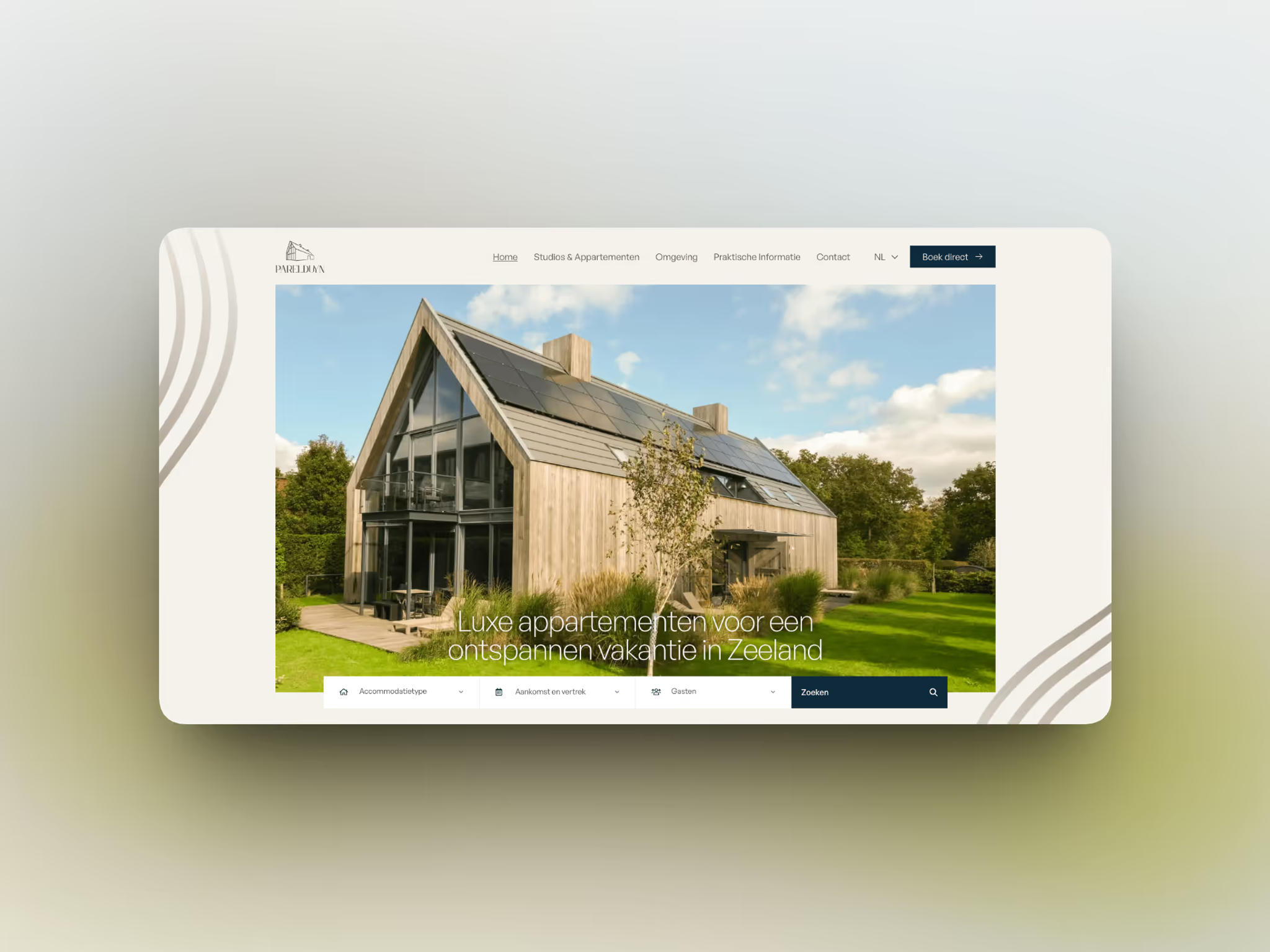 Homepage van de Parelduyn-website, gebouwd in Webflow door HYPE Agency