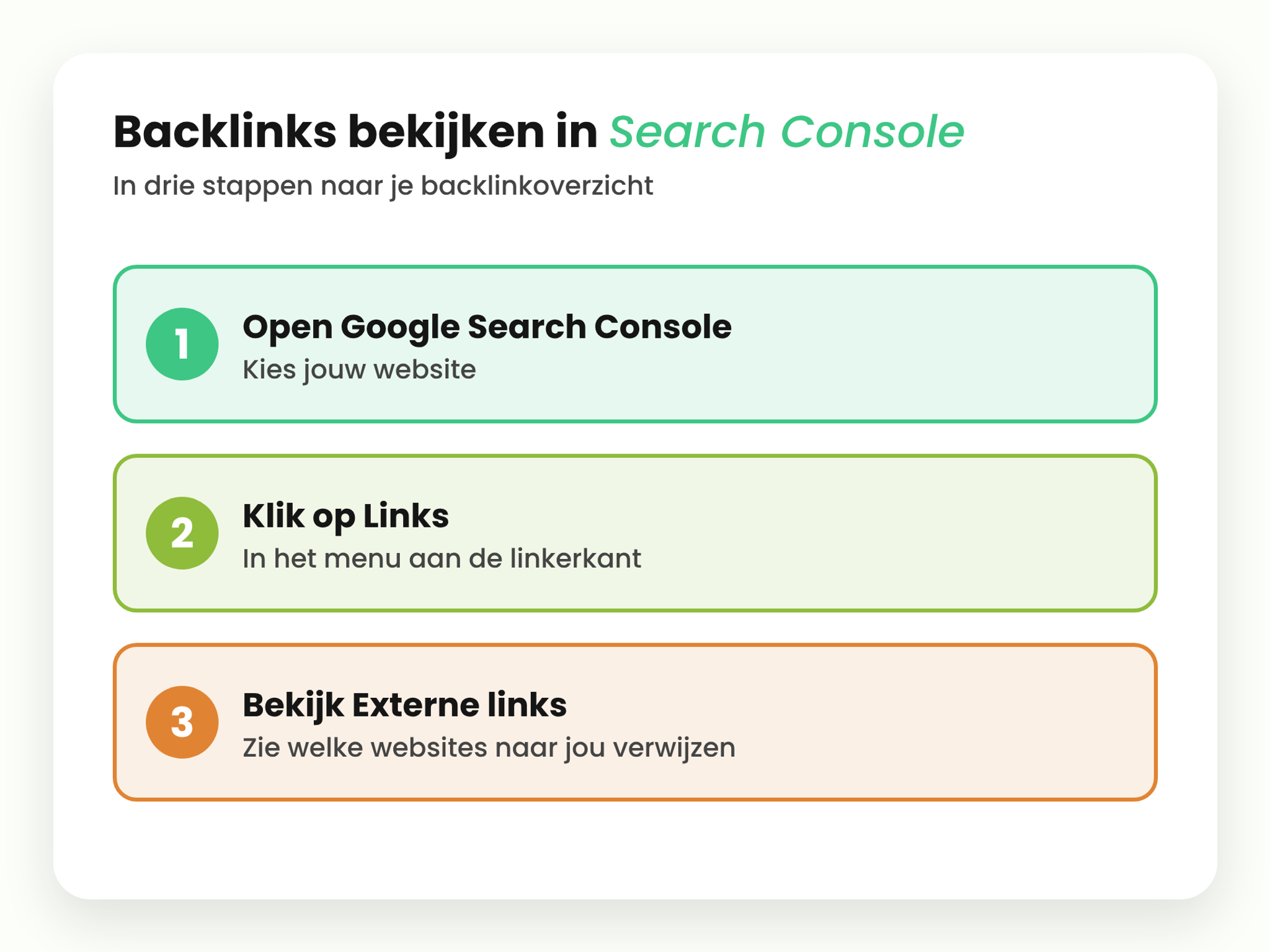Stappenplan om backlinks te bekijken in Google Search Console