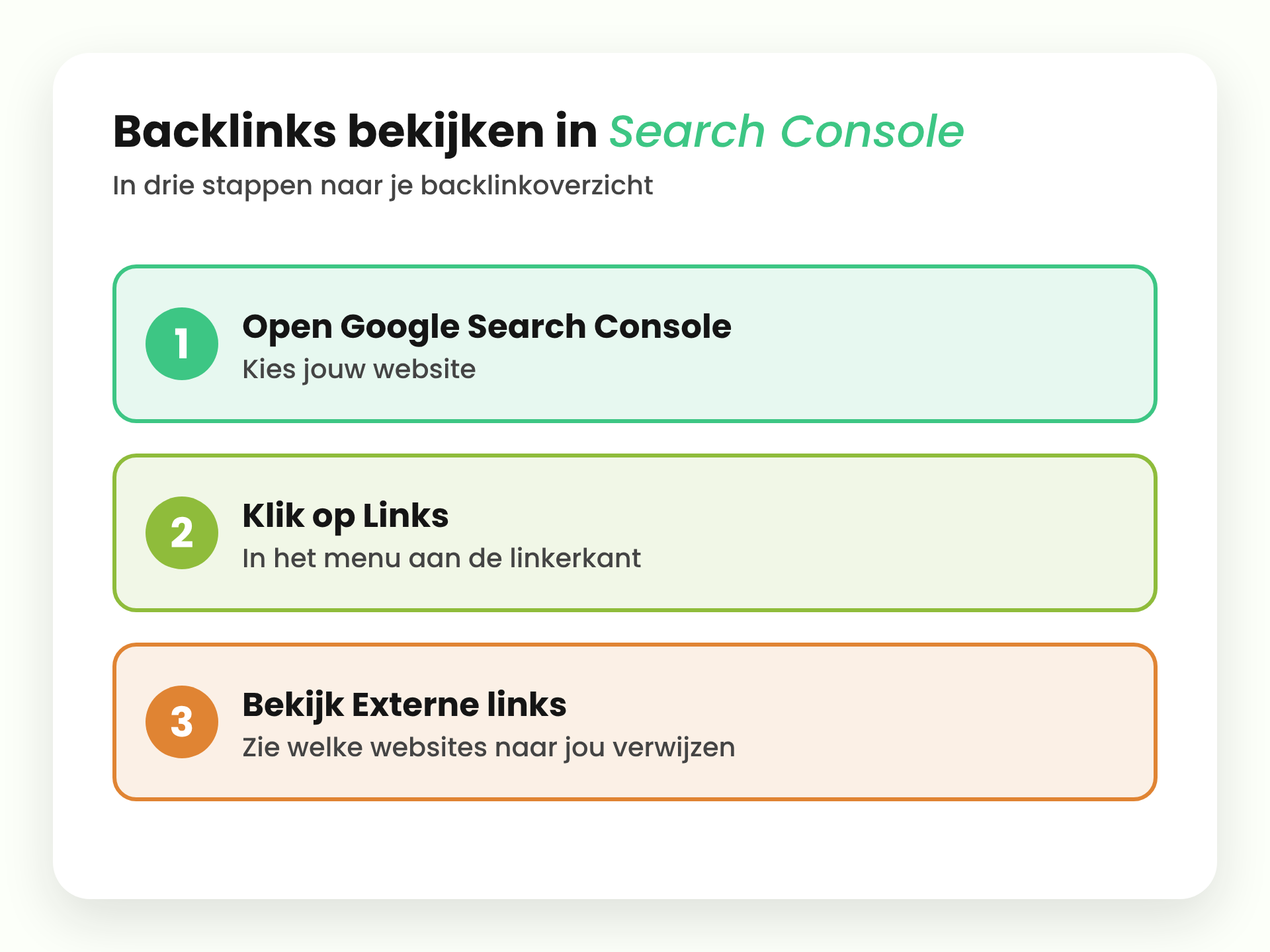 Stappenplan om backlinks te bekijken in Google Search Console