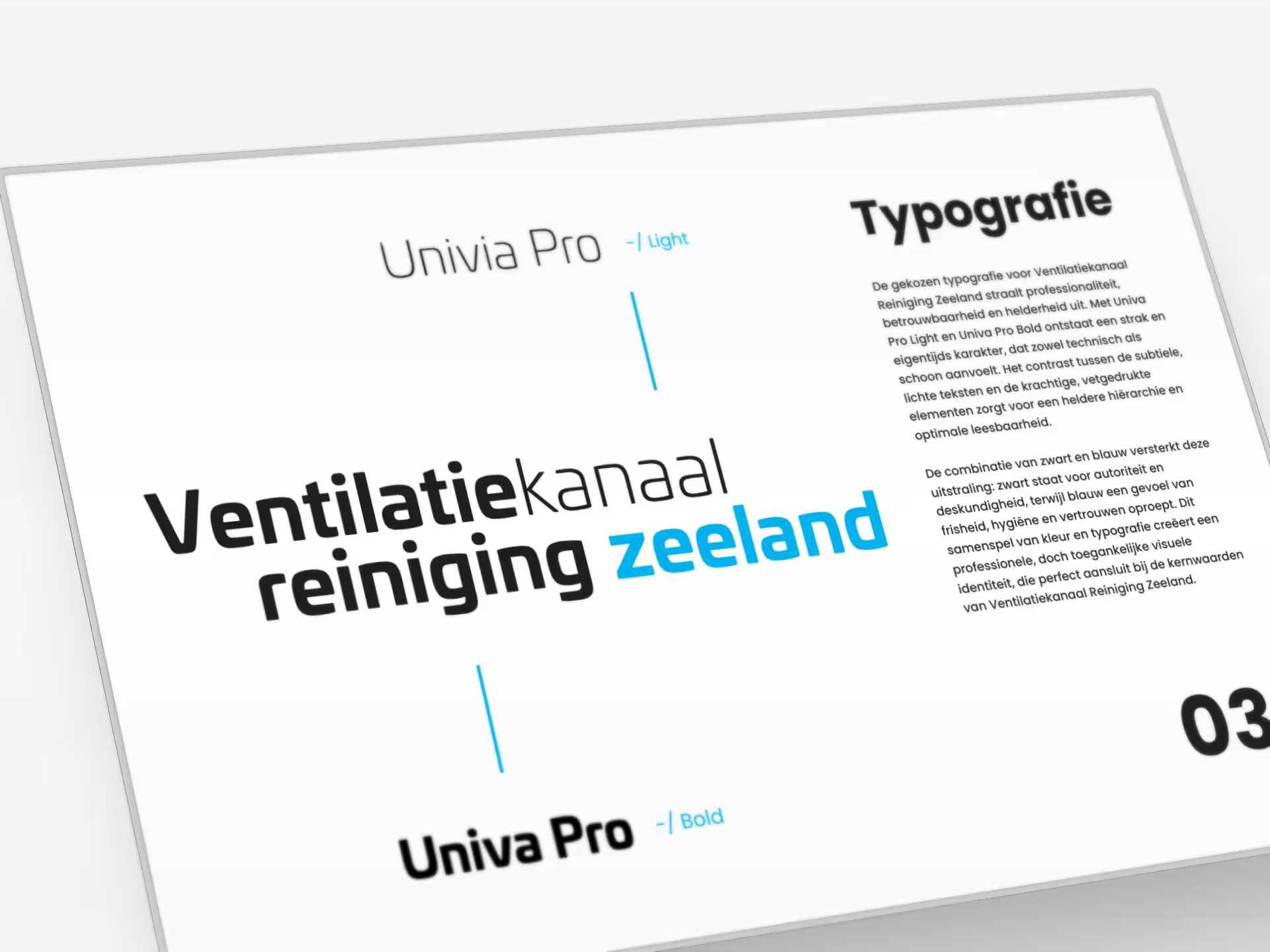 Huisstijl font van Ventilatiekanaalreiniging Zeeland