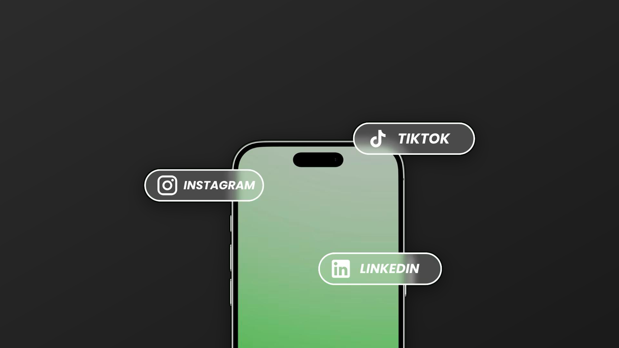 Verschillende social media kanalen op een telefoon