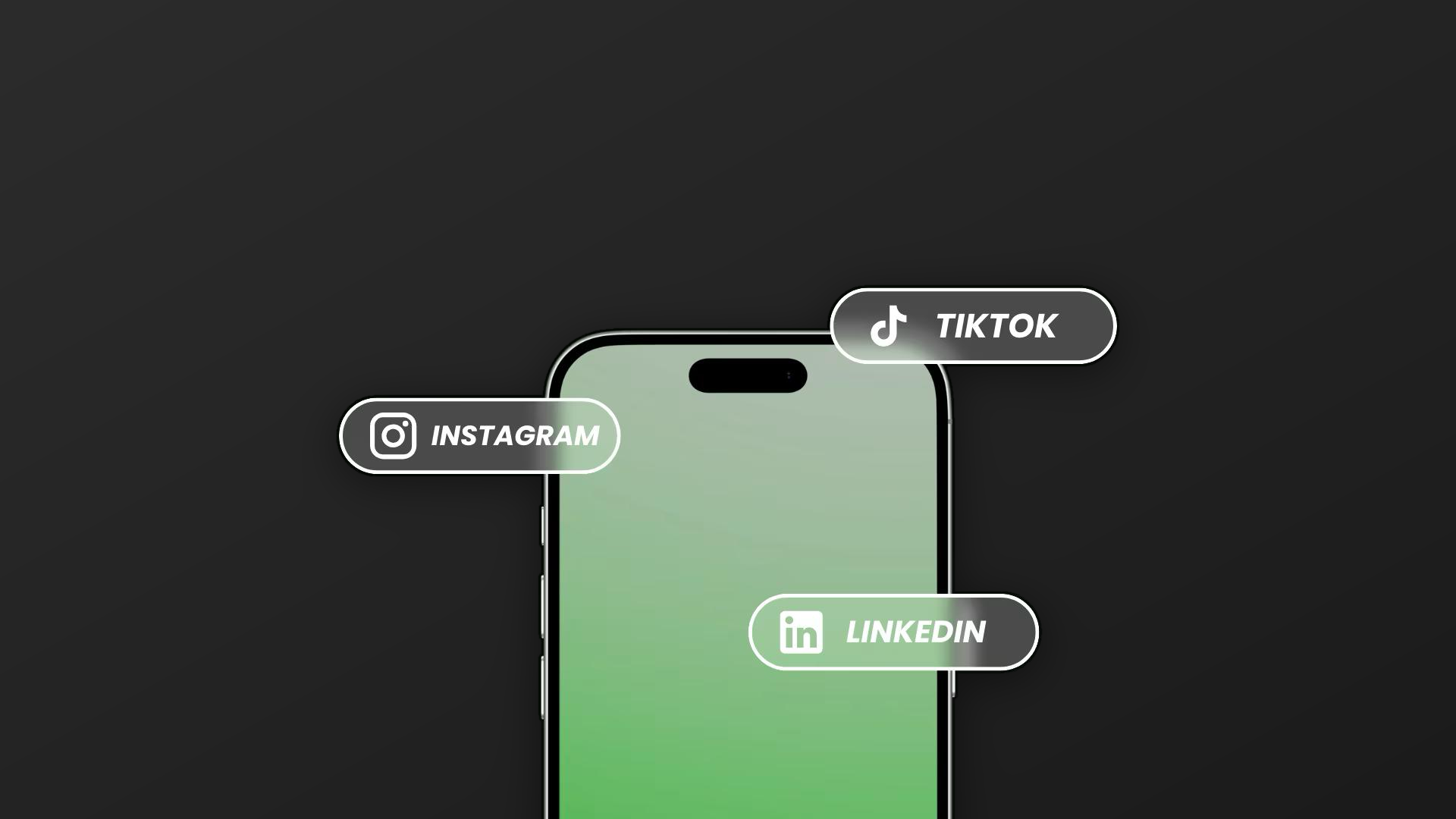 Verschillende social media kanalen op een telefoon