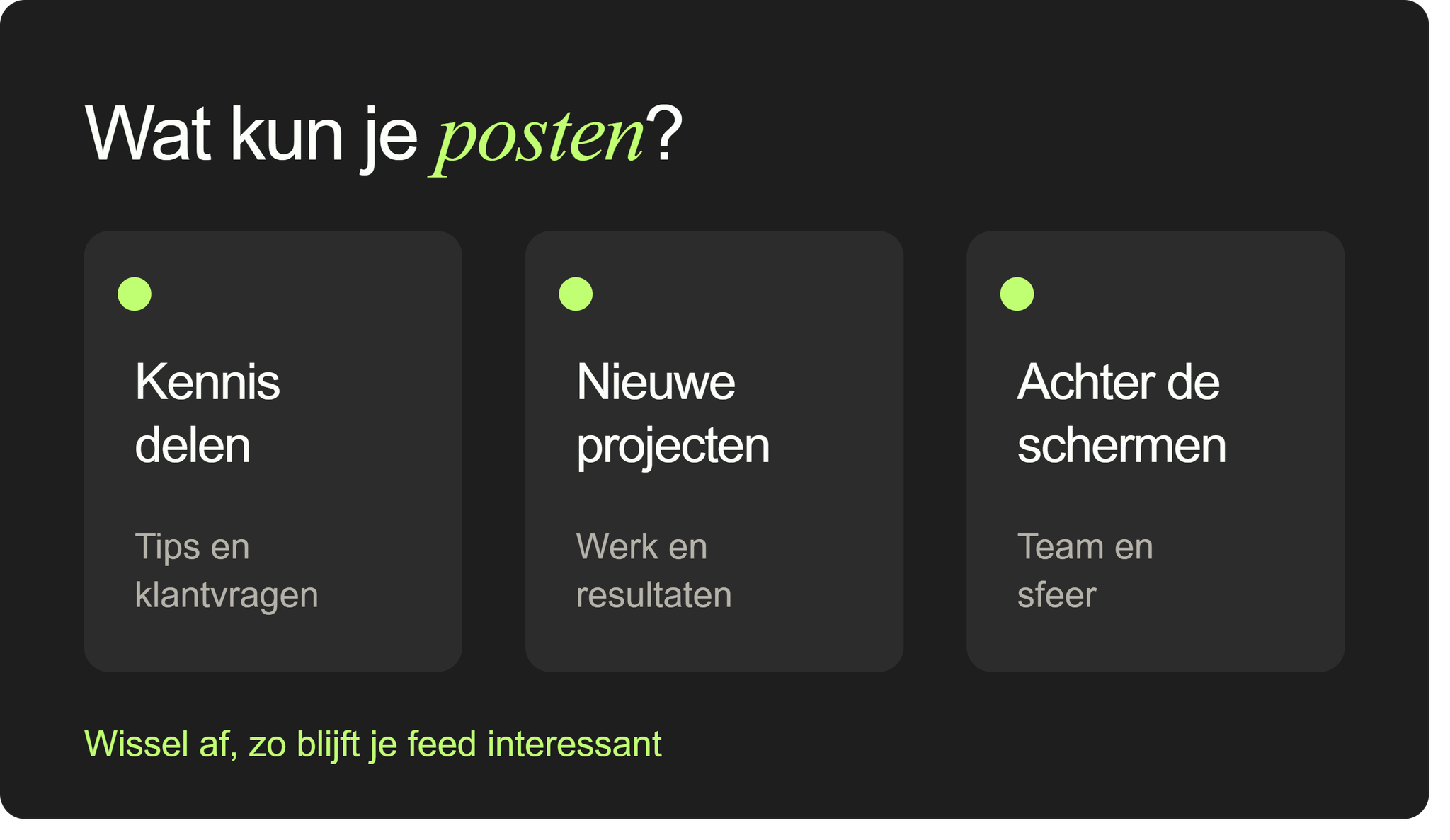 Wat je kunt posten op social media om zichtbaar te blijven