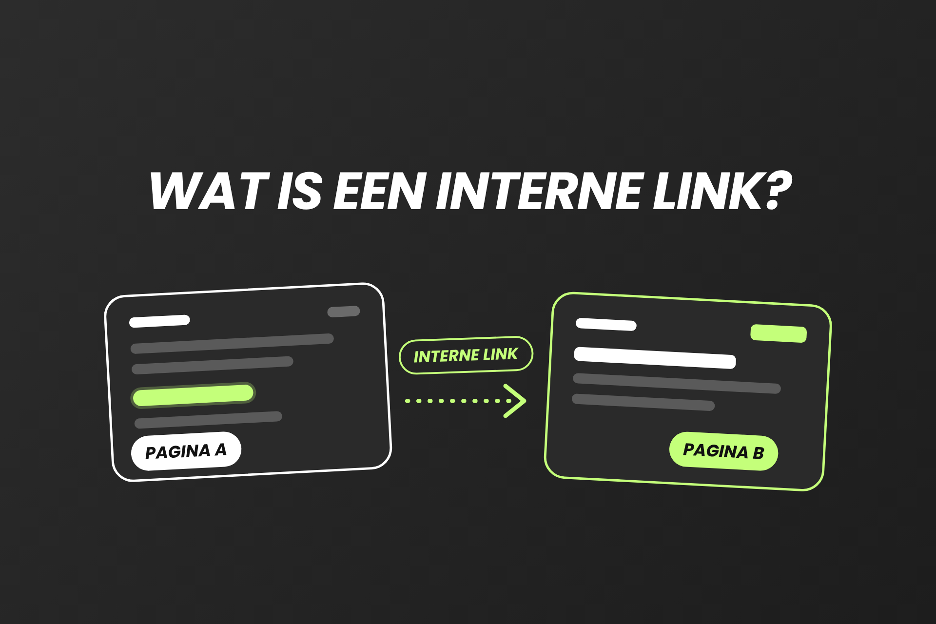 Wat is een interne link: een link van de ene pagina naar de andere pagina van dezelfde website