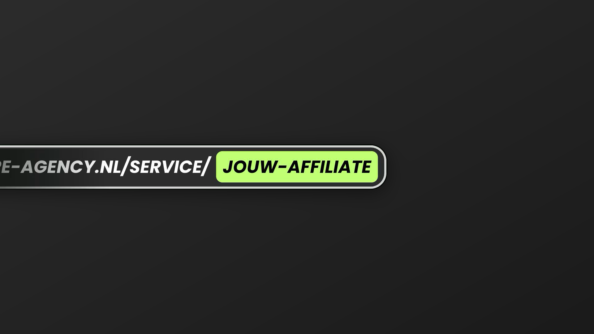 Balk met een affiliate link