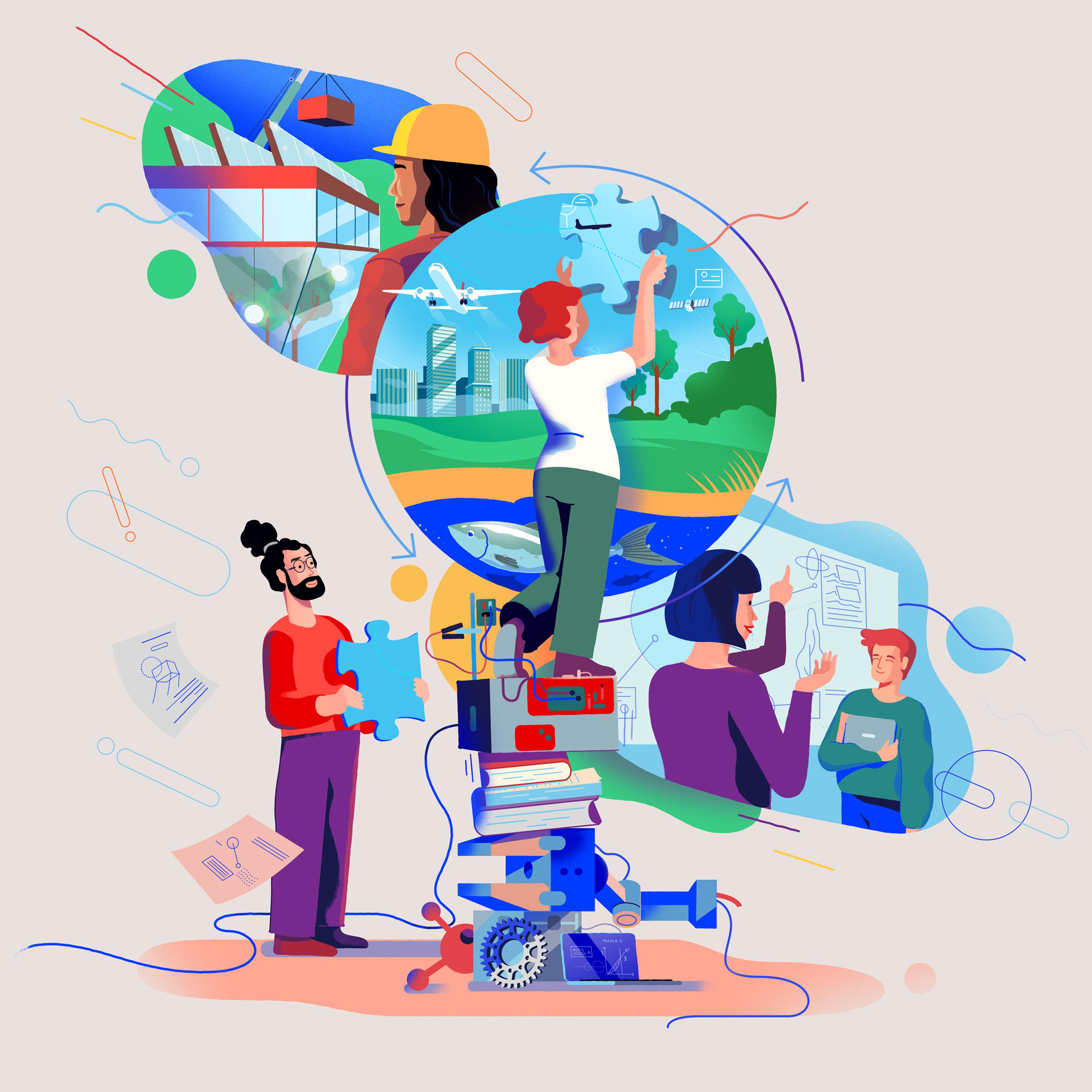 stem university students building the new future