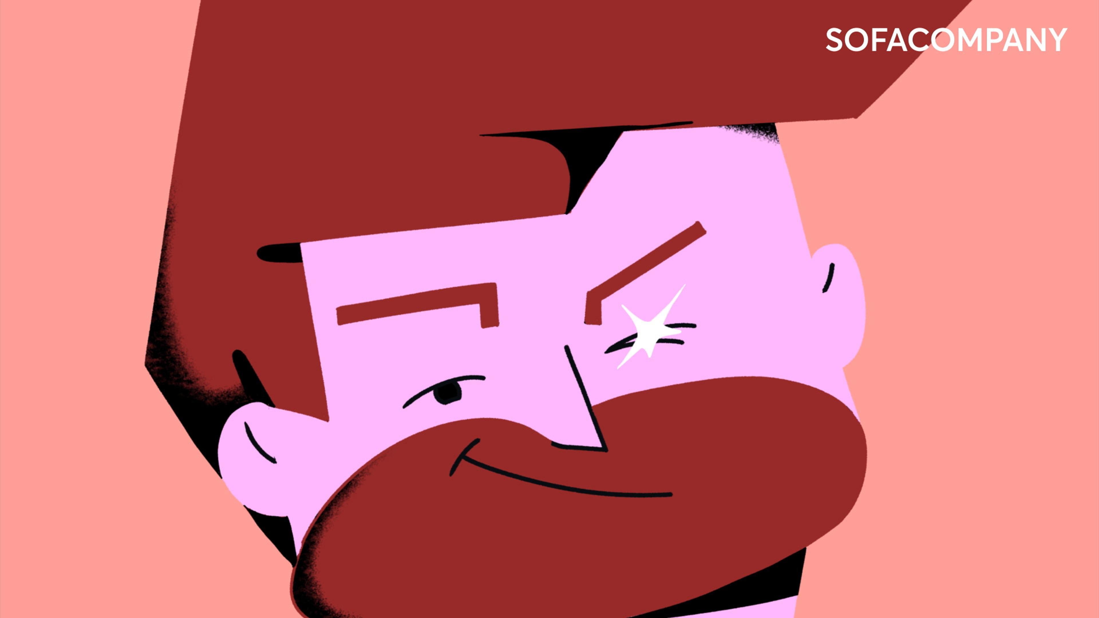 Man winking