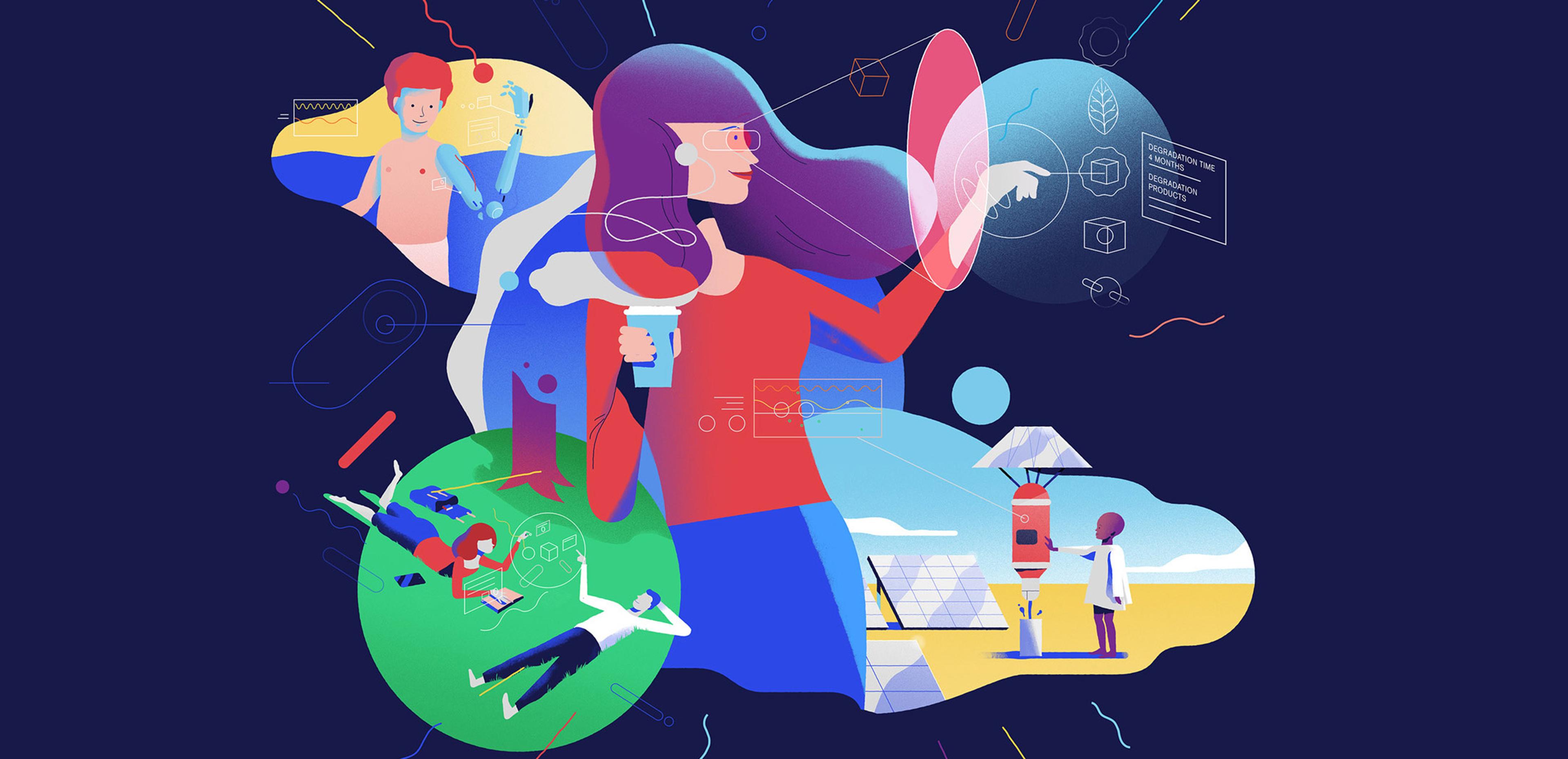 illustration of technological education