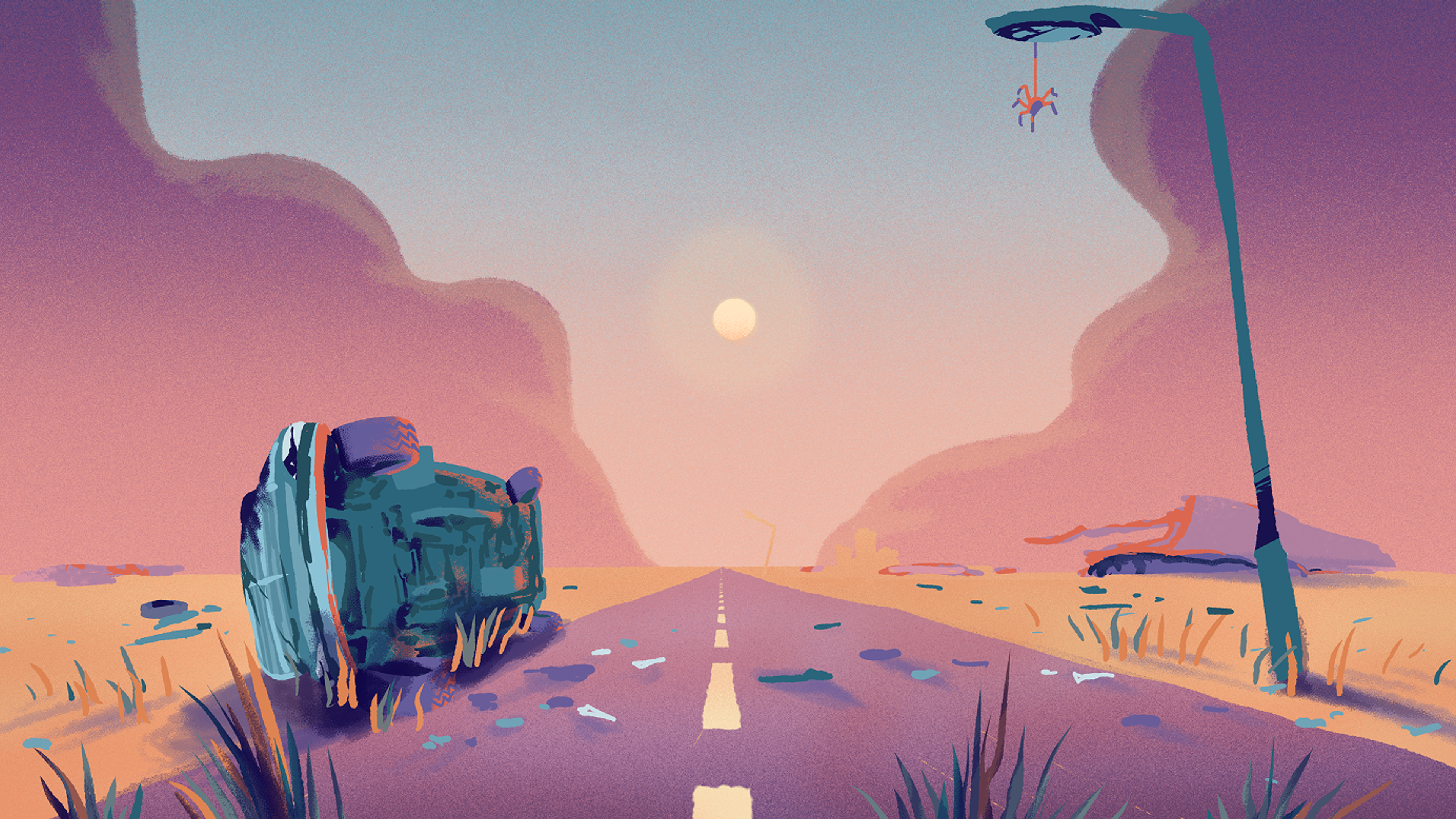 post-apocalypse wasteland background