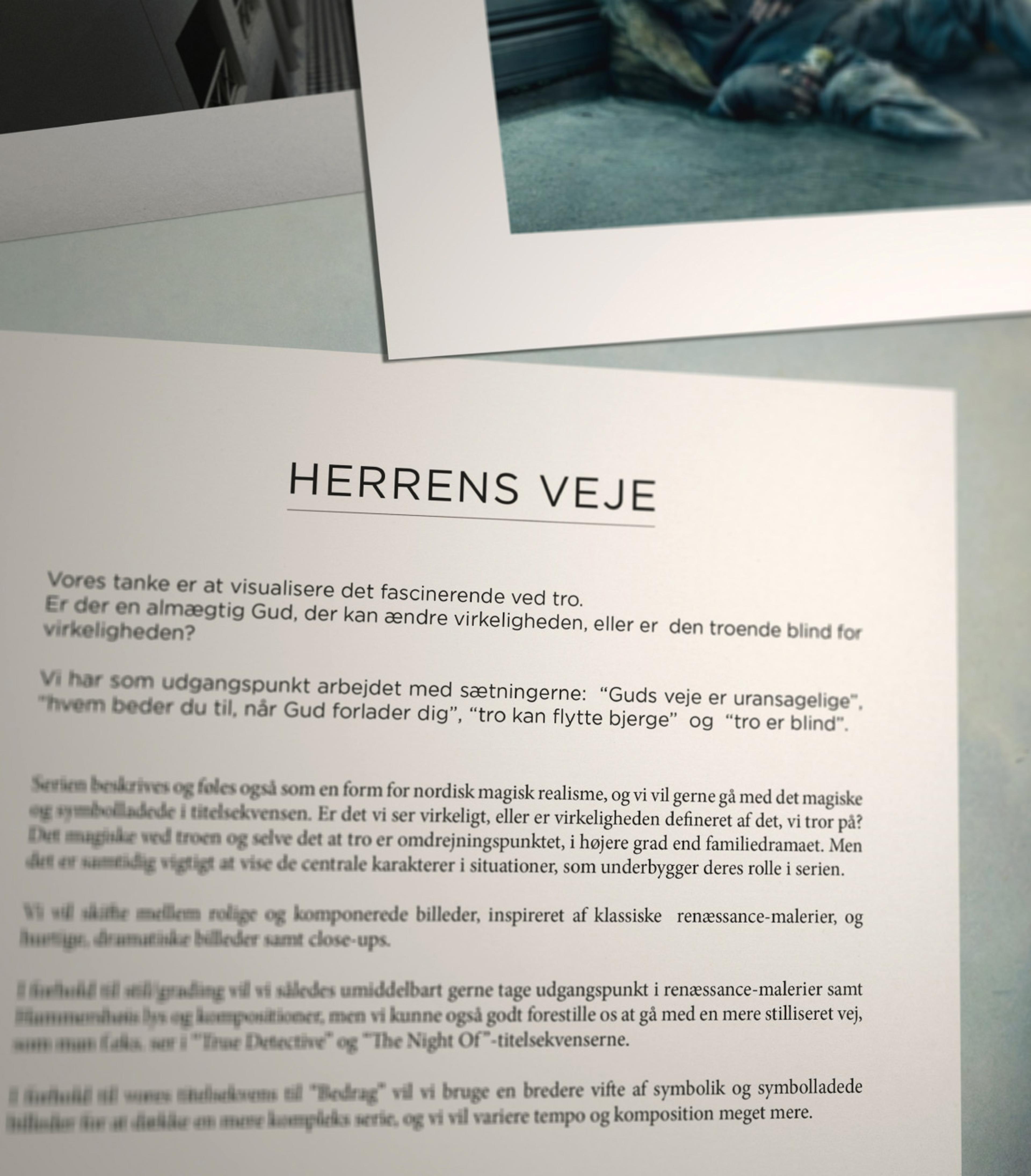 close up of tv series script