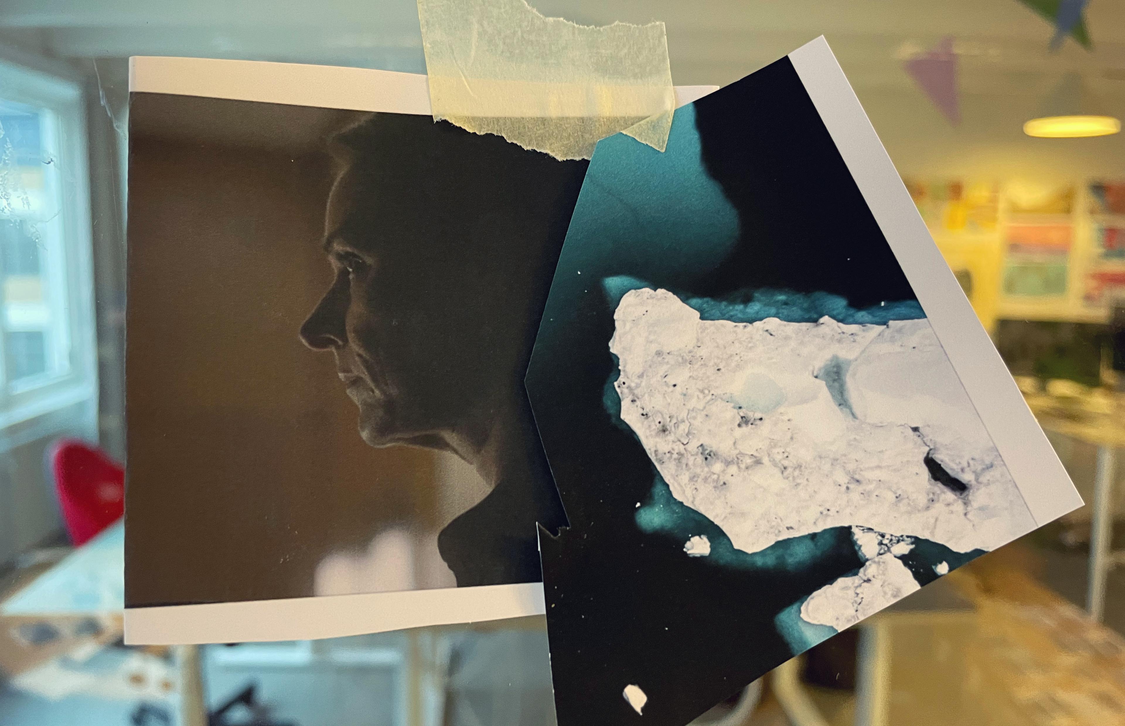 images taped together