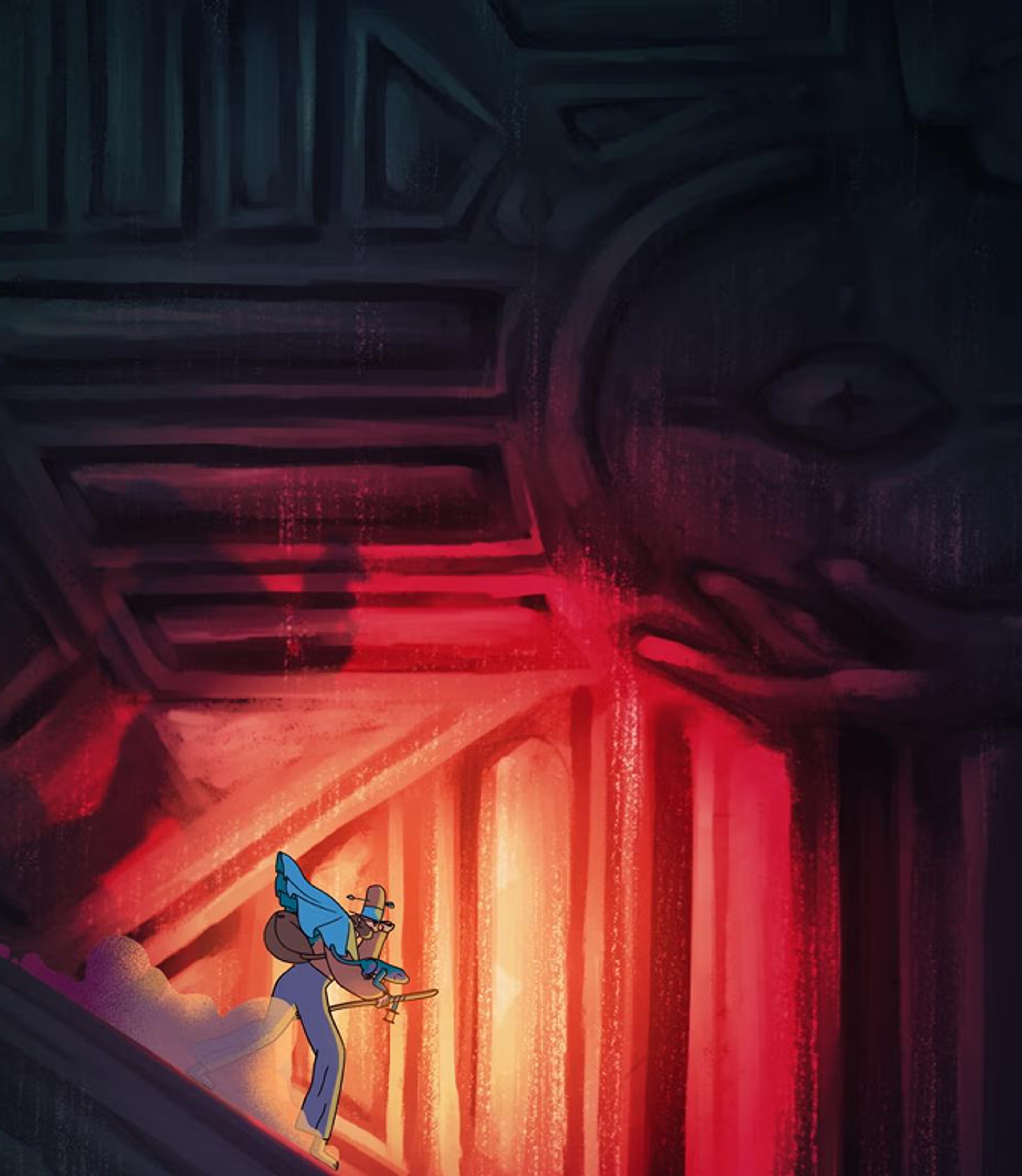 Wanderers entering ruin outtake