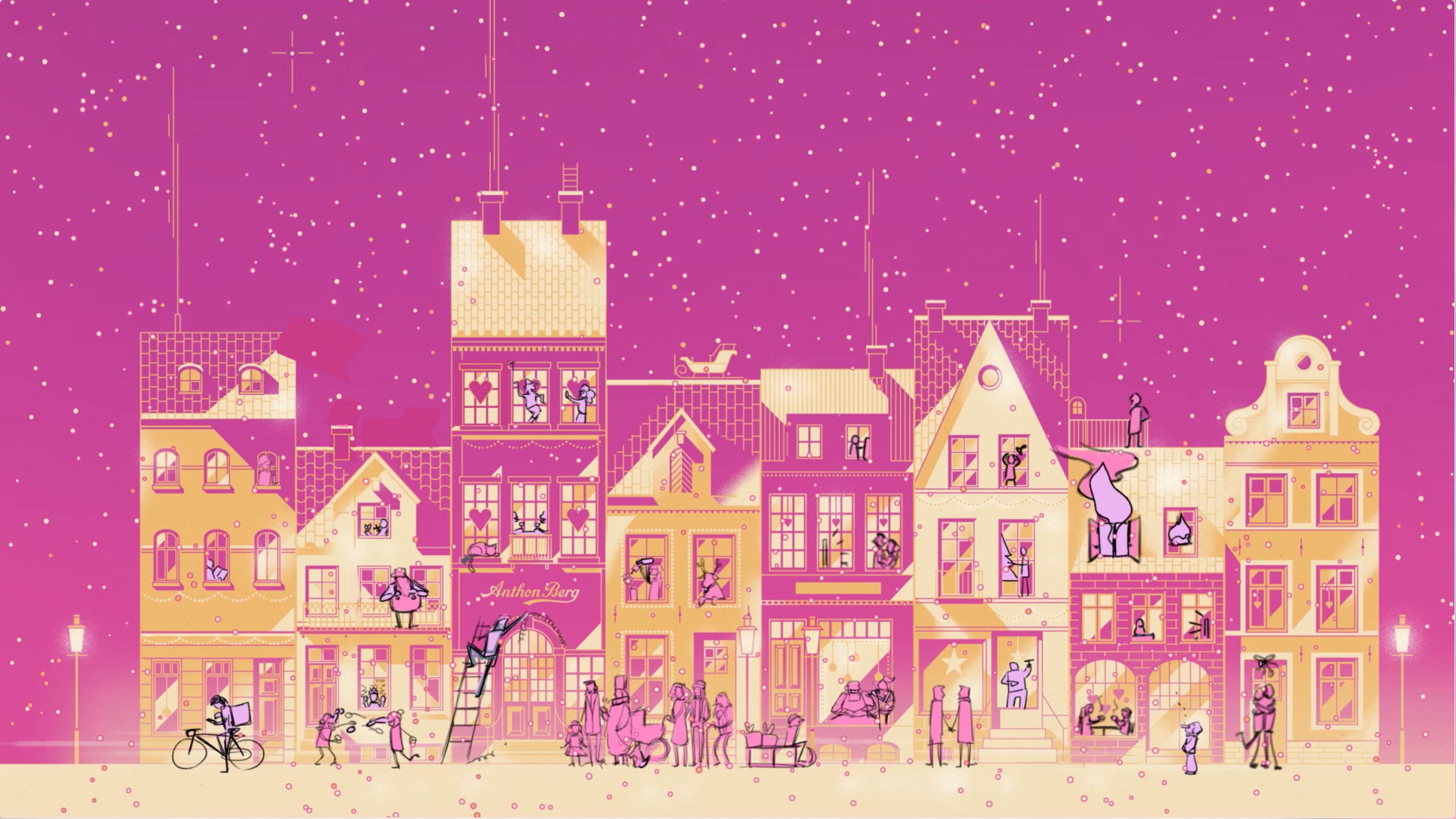 character sketches in city