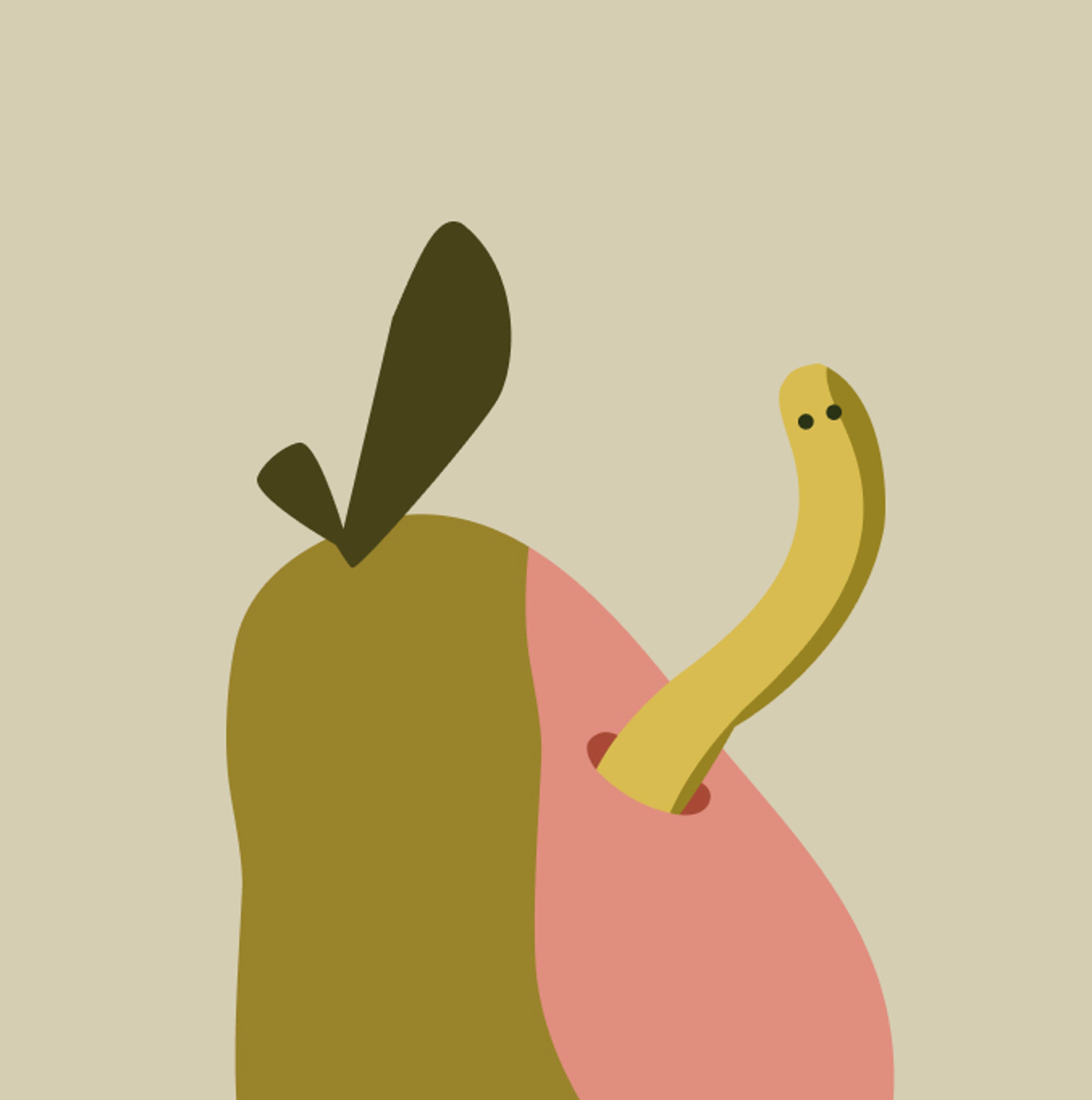 Pear and worm
