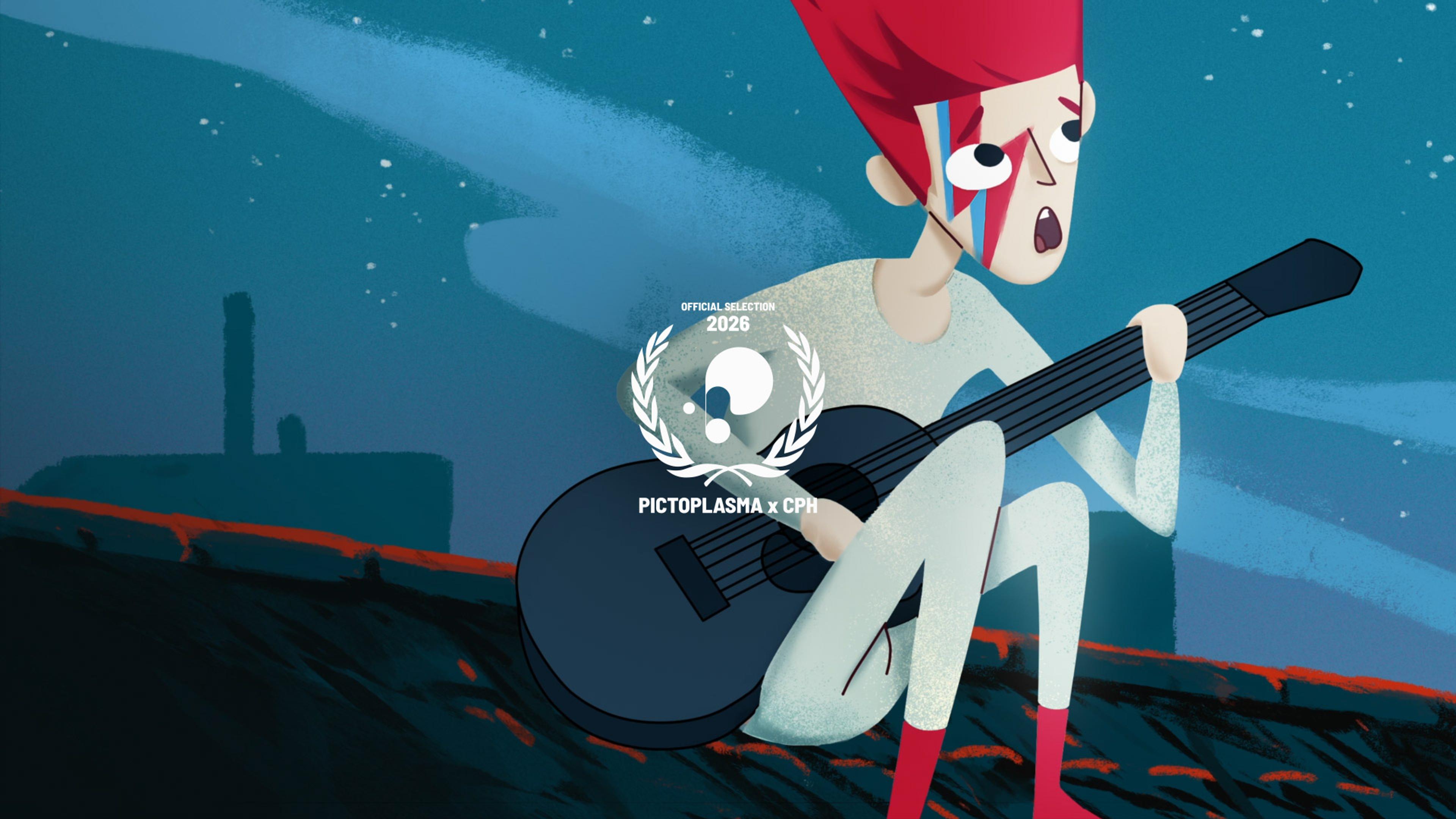 Ziggy the boy who loved Bowie title card